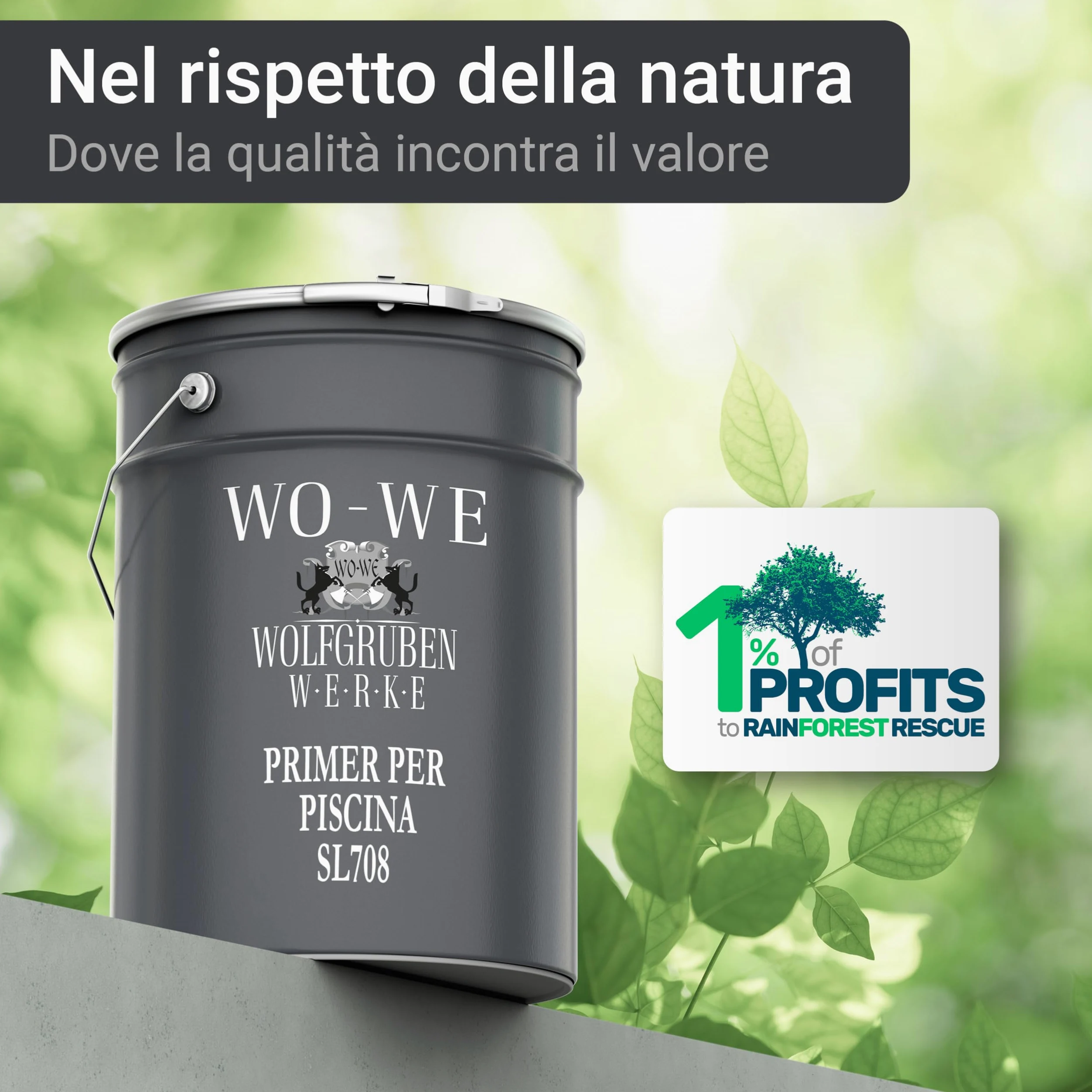 WO-WE Fondo Primer per piscine SL708 Aggrappante speciale Pittura Pool l 10kg