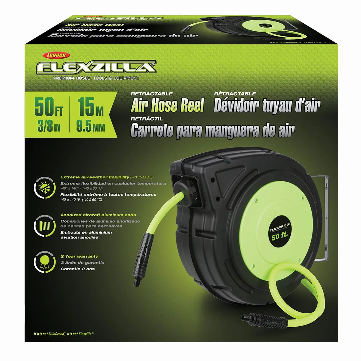Flexzilla Legacy Zilla Bobina Enclosed Plastic Air Reel