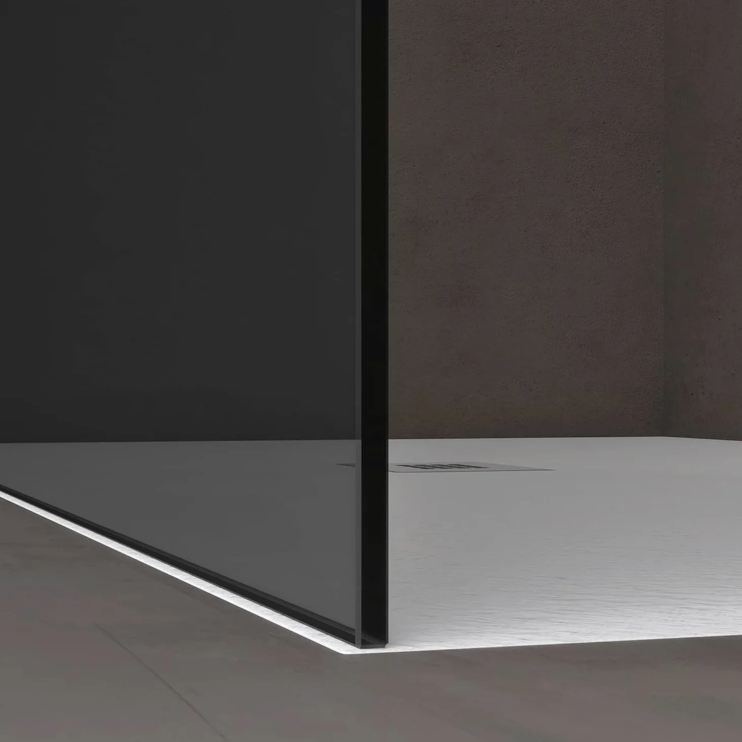 doporro Box Doccia Walk-In 80x200 cm, Parete Doccia Fissa in Vetro Temperato Fumé 10 mm con Barra Stabilizzatrice Regolabile e Profilo Cromato – Bremen02VG