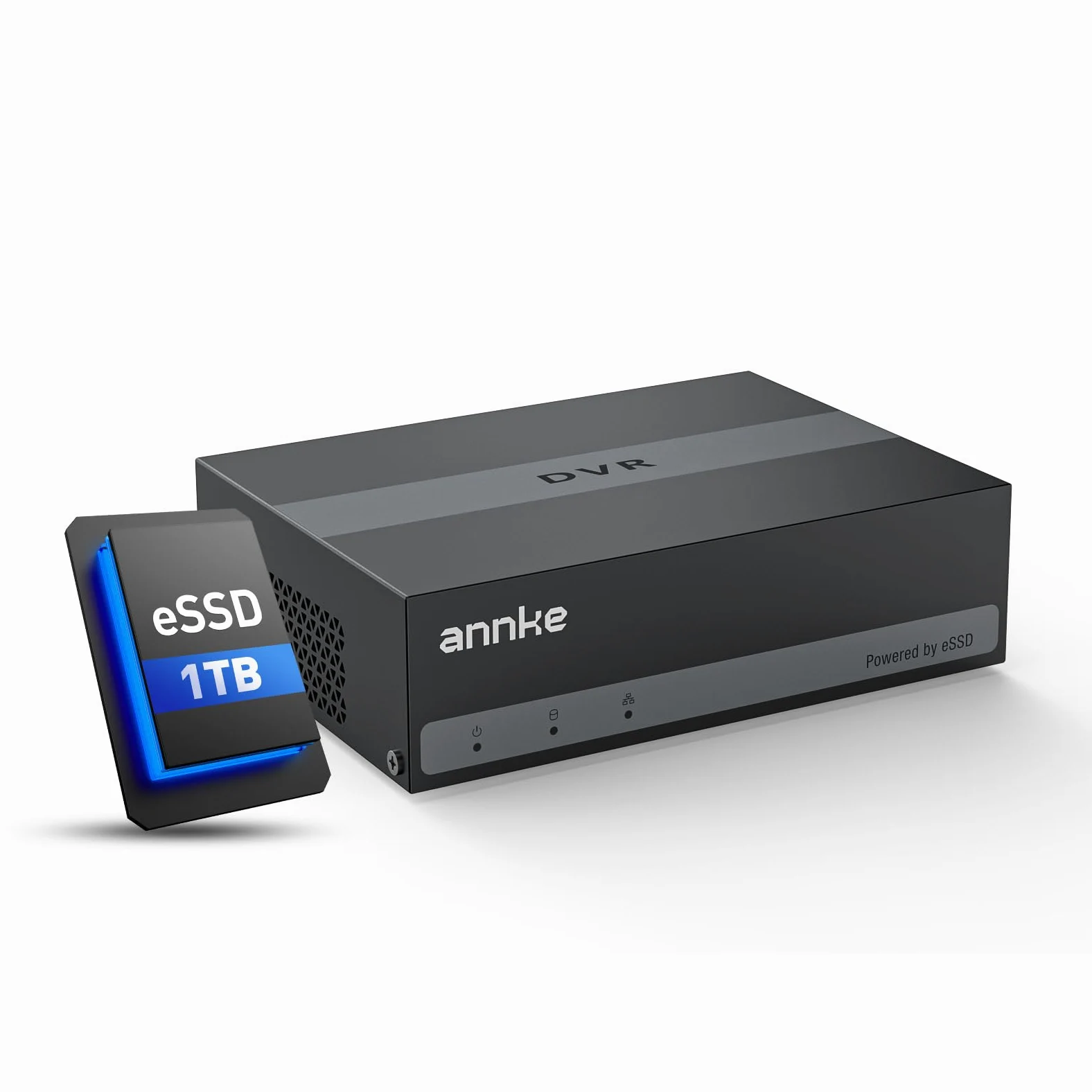 ANNKE 3K Lite DVR 4 Canali con Disco Rigido Interno SSD da 1 TB, Registrazione 4 Settimane 24/7 con 4 Telecamere, Rilevamento di Persone e Veicoli, Supporta 4 Telecamere Analogiche e 1 Telecamere IP