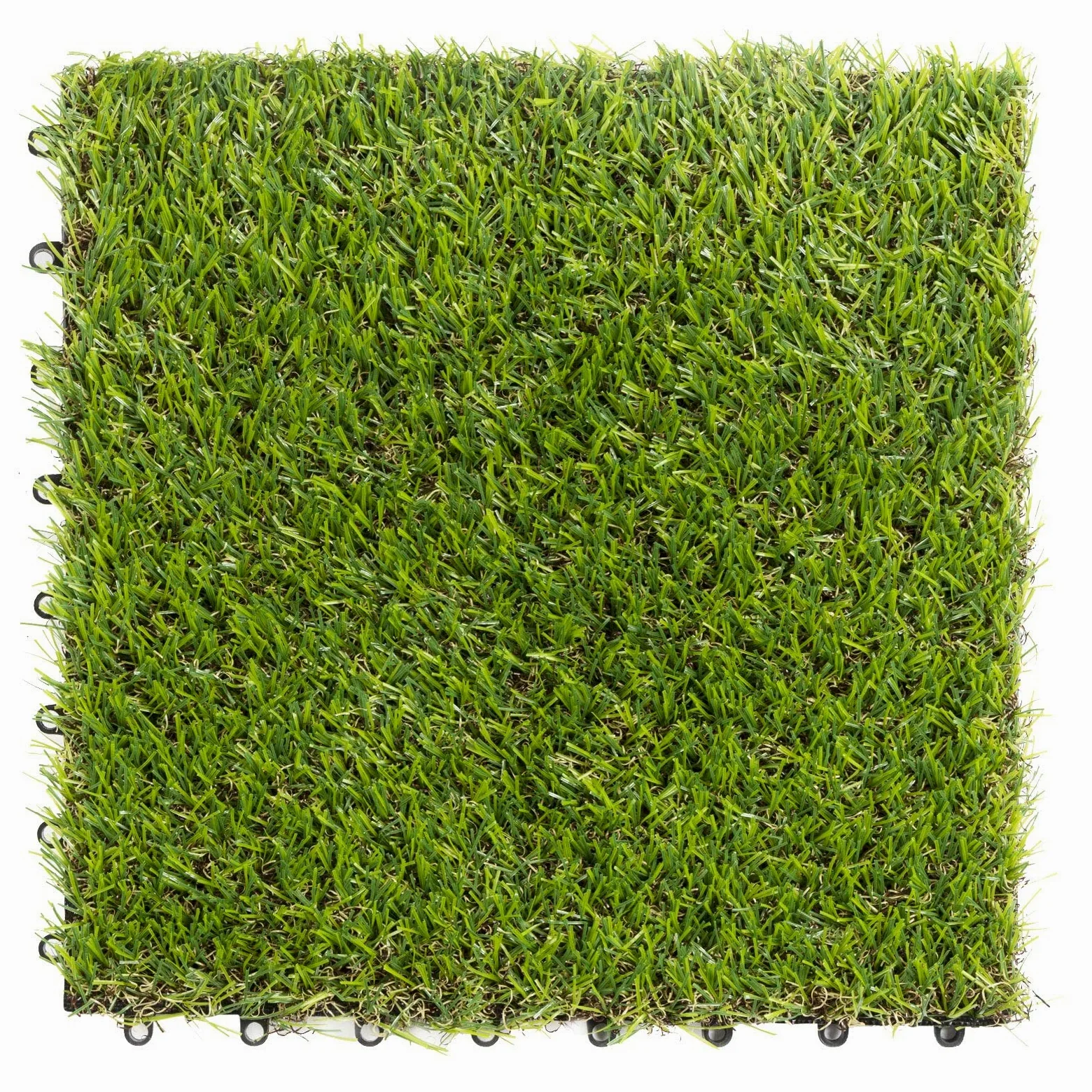 Floordirekt Piastrelle a clic, 30 x 30 cm, 2 m² = 22 piastrelle per terrazze, balconi e terrazze, resistenti alle intemperie, con funzione di drenaggio, erba