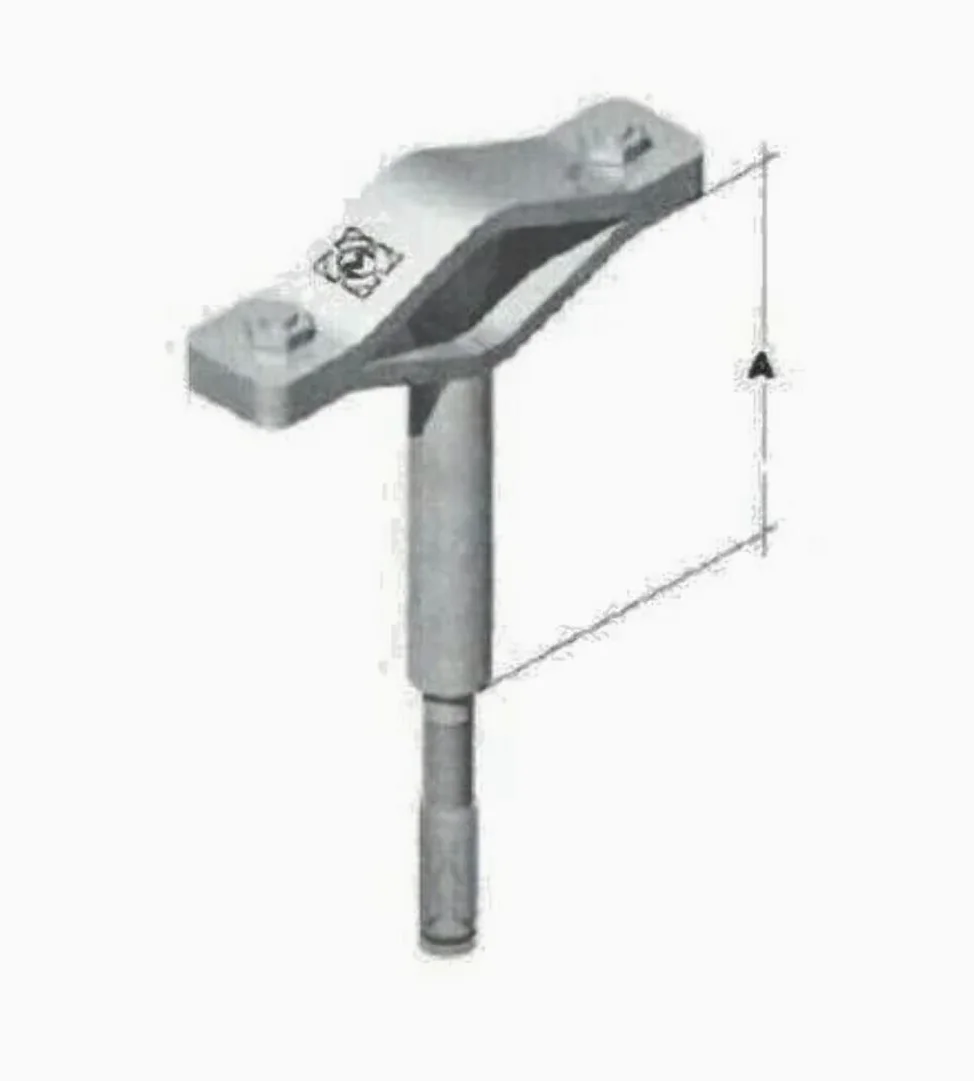 Zanca Espansione Misura A cm 15 Tondo Pieno 18 mm Pali 30/60 Cavallotto 35 sp 6 Serie Pesante cod 0394