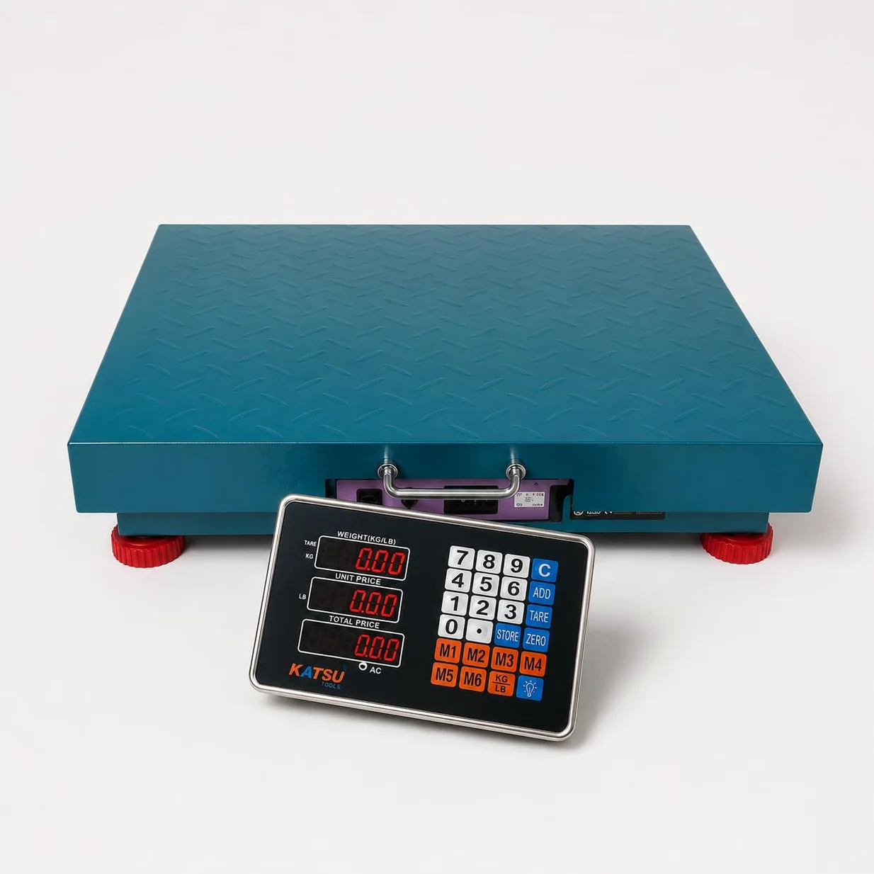 KATSU Tools Bilancia digitale wireless in acciaio 500KG 50x60cm
