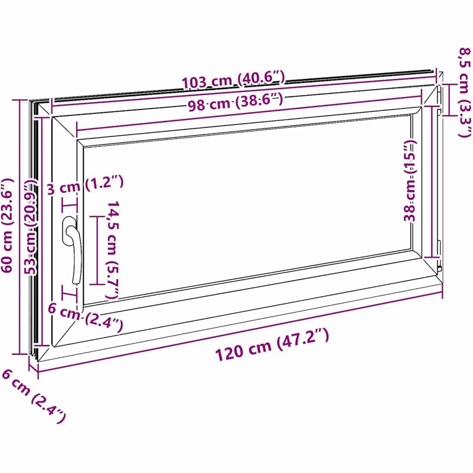 vidaXL Finestra per Soffitta RISOR 120 x 60 cm PVC e Vetro Bianco, Solaio, Isolamento Termico Moderno, Finestre Energy Efficient, Fissaggi in Vetro PVC Silenziati