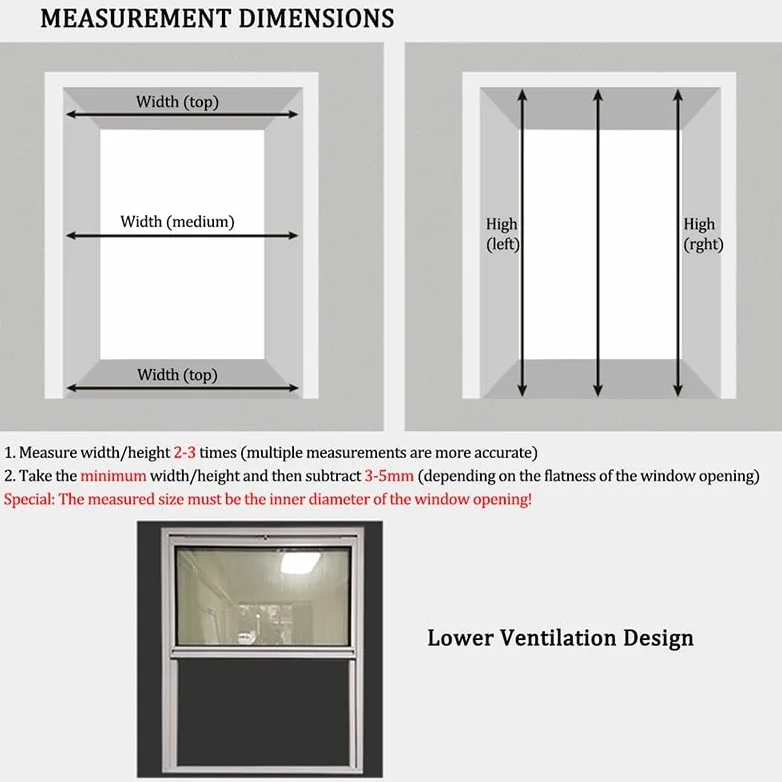Capannone Finestra, Ventilazione Iscrizione Porta Sostituzione Bicchiere Persiane, Diapositiva Verticale Insonorizzato Fascia Schermo per Casa Esterno(60x110CM)