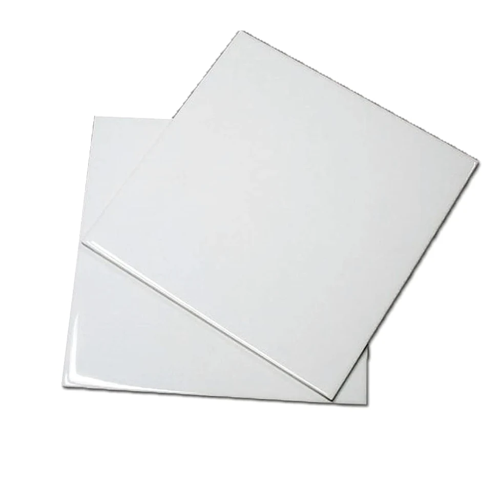 Mattonella Bianca Smaltata per Sublimazione cm 15x15. Pacco da 80 pezzi