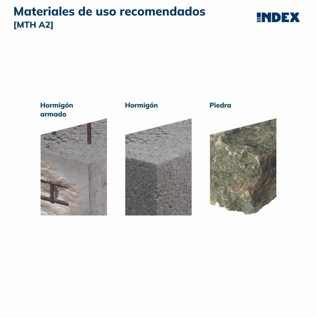 INDEX Fixing Systems MTA-A2 - Confezione da 100 ancoraggi per carichi elevati, in acciaio inox A2, M8 x 75 mm, diametro 8 mm