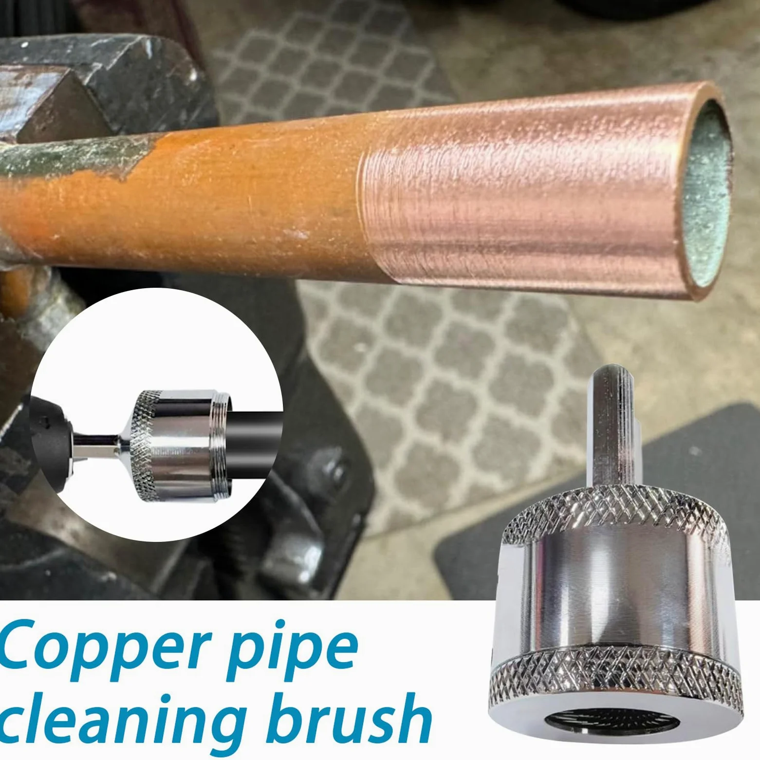 Spazzola Per Tubi In Rame | Attrezzo Per Pulizia Tubi Metallici,Attrezzo In Filo Acciaio Inox Con Per Idraulica Saldatura E Usi Industriali