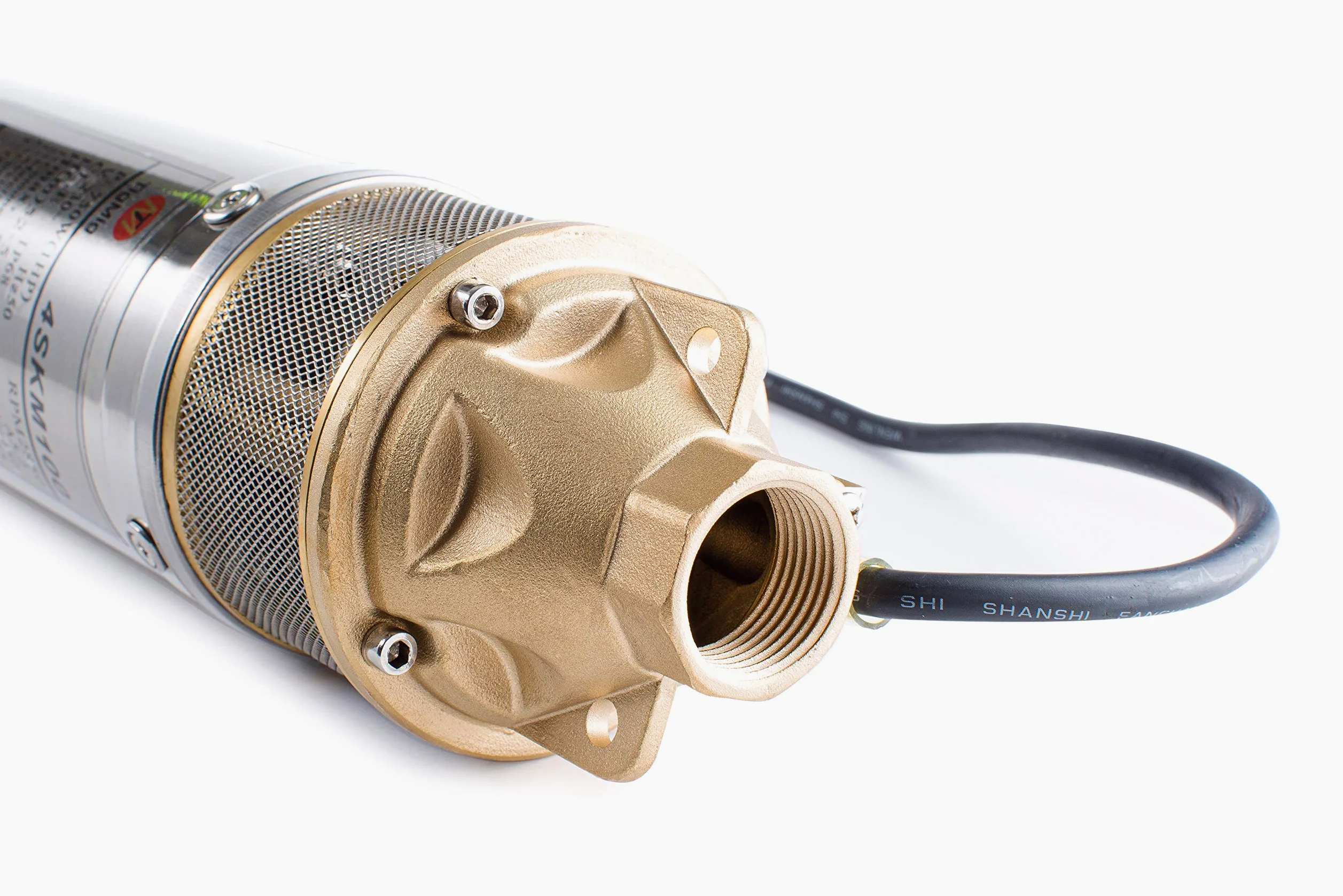 TIGMIG Pompa Sommersa Per Pozzi 750 W, 10m, Portata Max 2700 litri/h, Acciaio Inox 304, Protezione IP68, Pompa Immersione Sommergibile, Pozzi Profondi, Terreni Agricoli, Irrigazione, Drenaggio Cantine