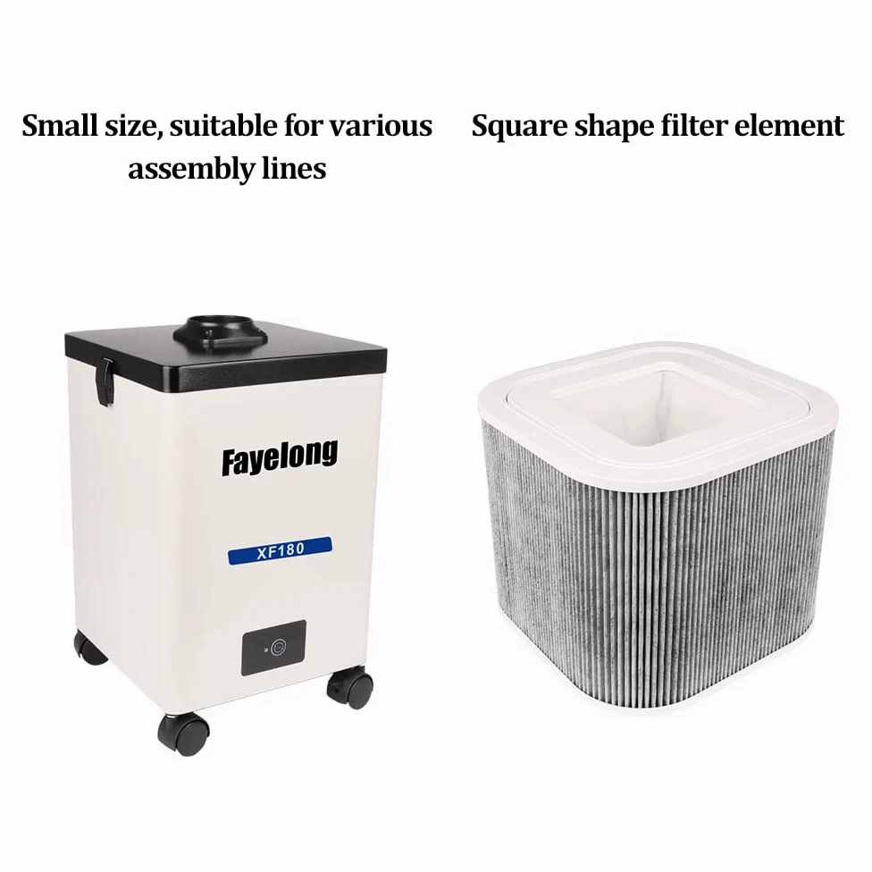 Fayelong Assorbitore Aspiratore Estrattore Di Fumo Saldatura Portatile Filtrazione A Tre Strati Con Copertura In Gomma 220V