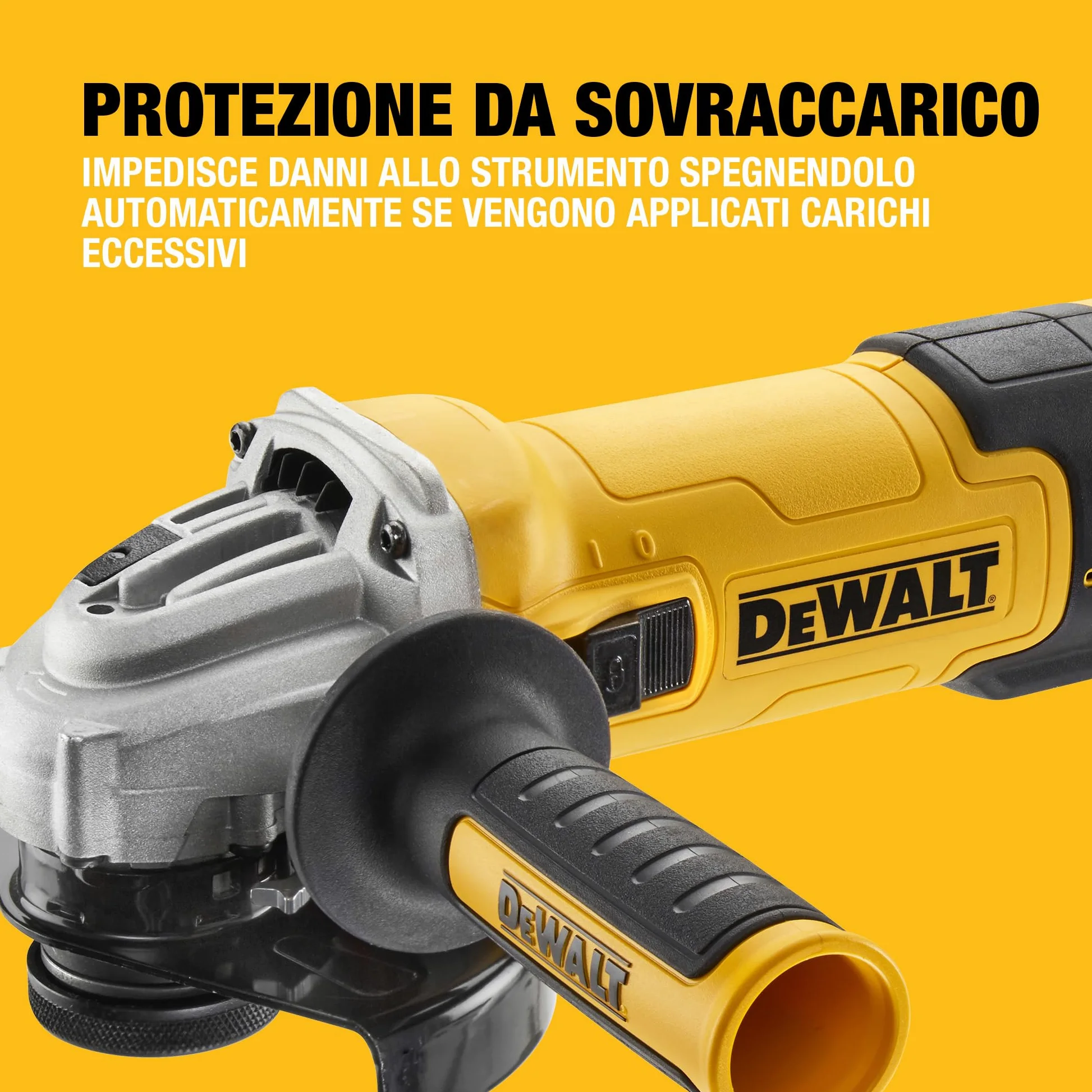 DEWALT 1500W 125mm Smerigliatrice Angolare a Velocità Variabile con Interruttore No-Volt - Kit di Levigatura, DWE4257KT-QS