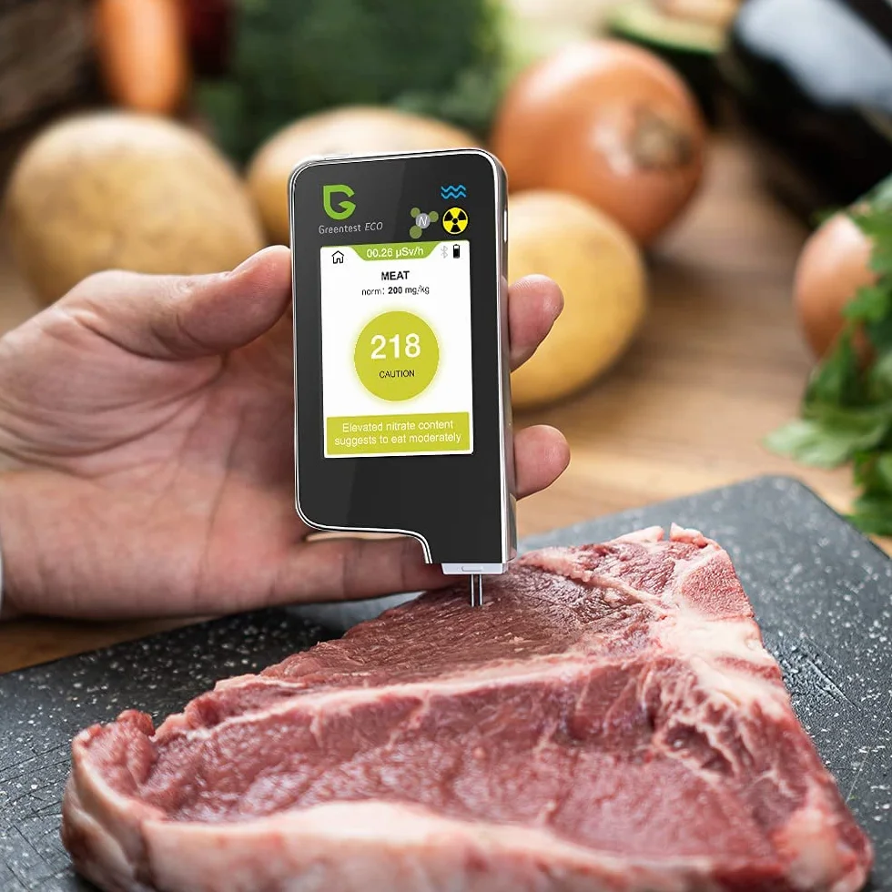 Greentest Eco 6 portatile Rilevatore di Nitrati + Rivelatore di radiazioni + acqua prova TDS radiometro geiger counter nitrate test radiation detector (Nero)