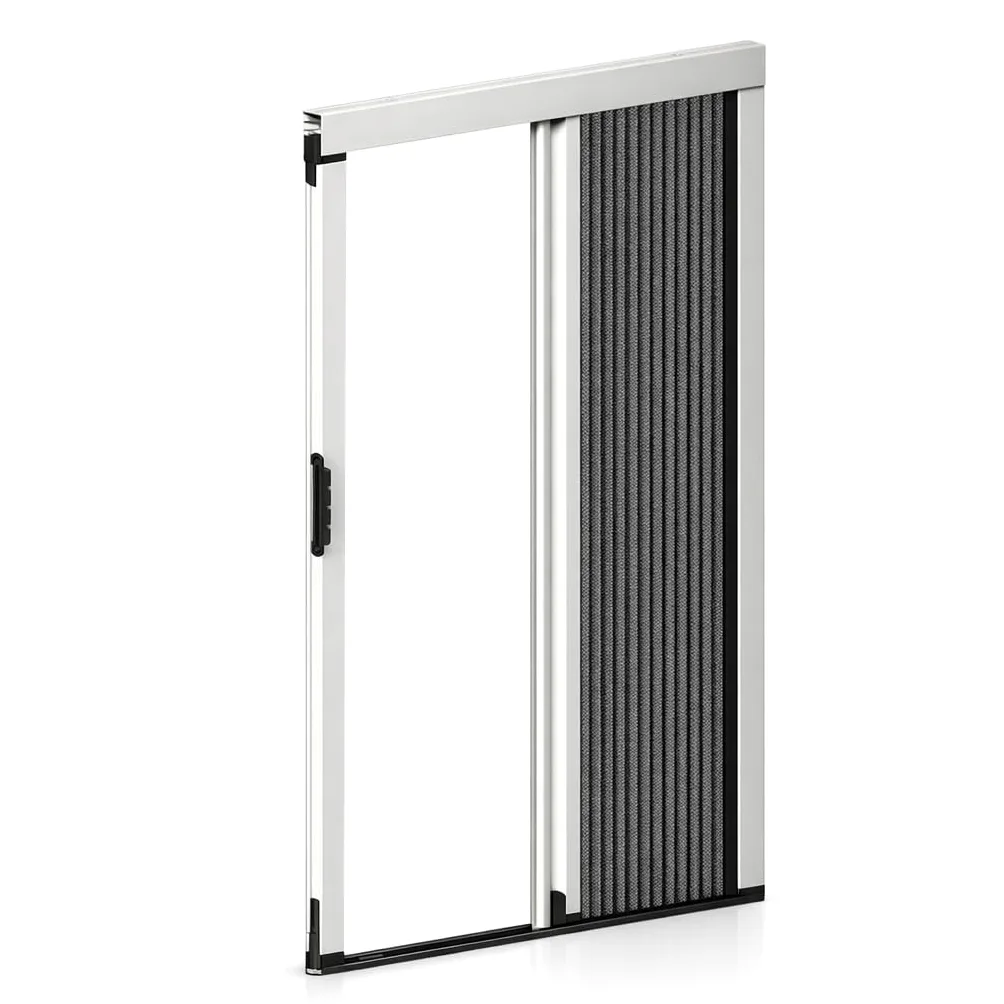 Zanzariera Plissettata Porta Finestra 120x240 cm diversi colori (Bianco)