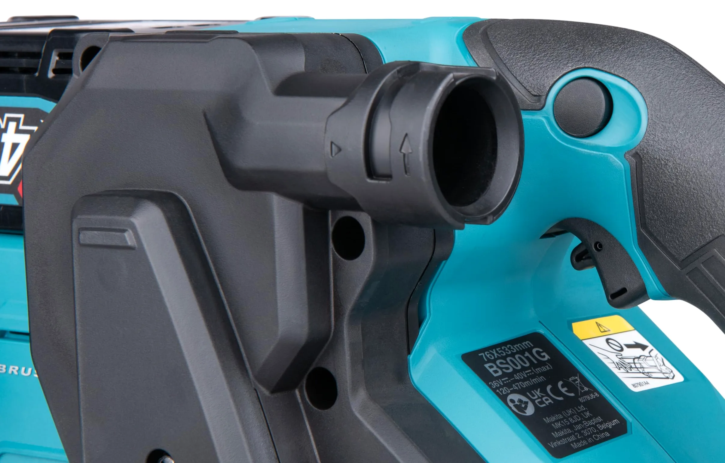 Makita BS001GZ - Smerigliatrice a nastro, 40 V max, larghezza di banda 76 mm, senza batteria e caricatore