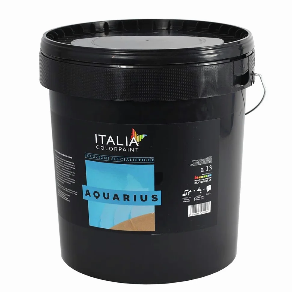 Aquarius Pittura Acrilica per Piscine in Cemento Vasche e Serbatoi di Contenimento (Litri 13, Celeste)