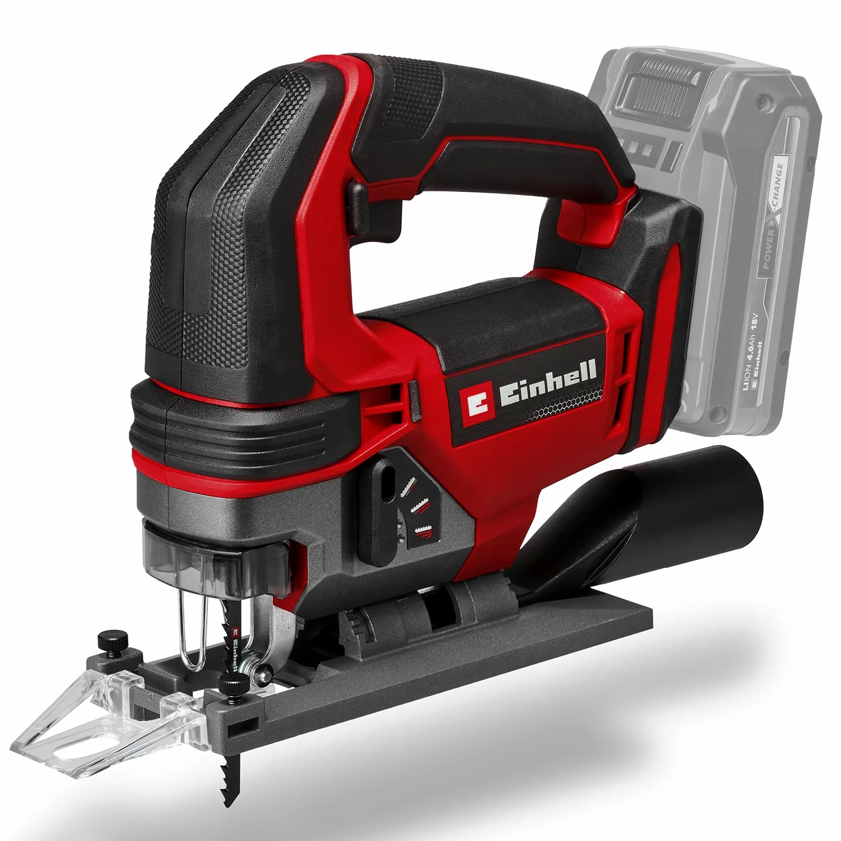 Seghetto alternativo Einhell Professional TE-JS 18/100 Li-Solo Power X-Change (18 V, profondità taglio 100 mm su legno, altezza sollevamento 26 mm, passo max. 45º, incl. lama, senza batteria)