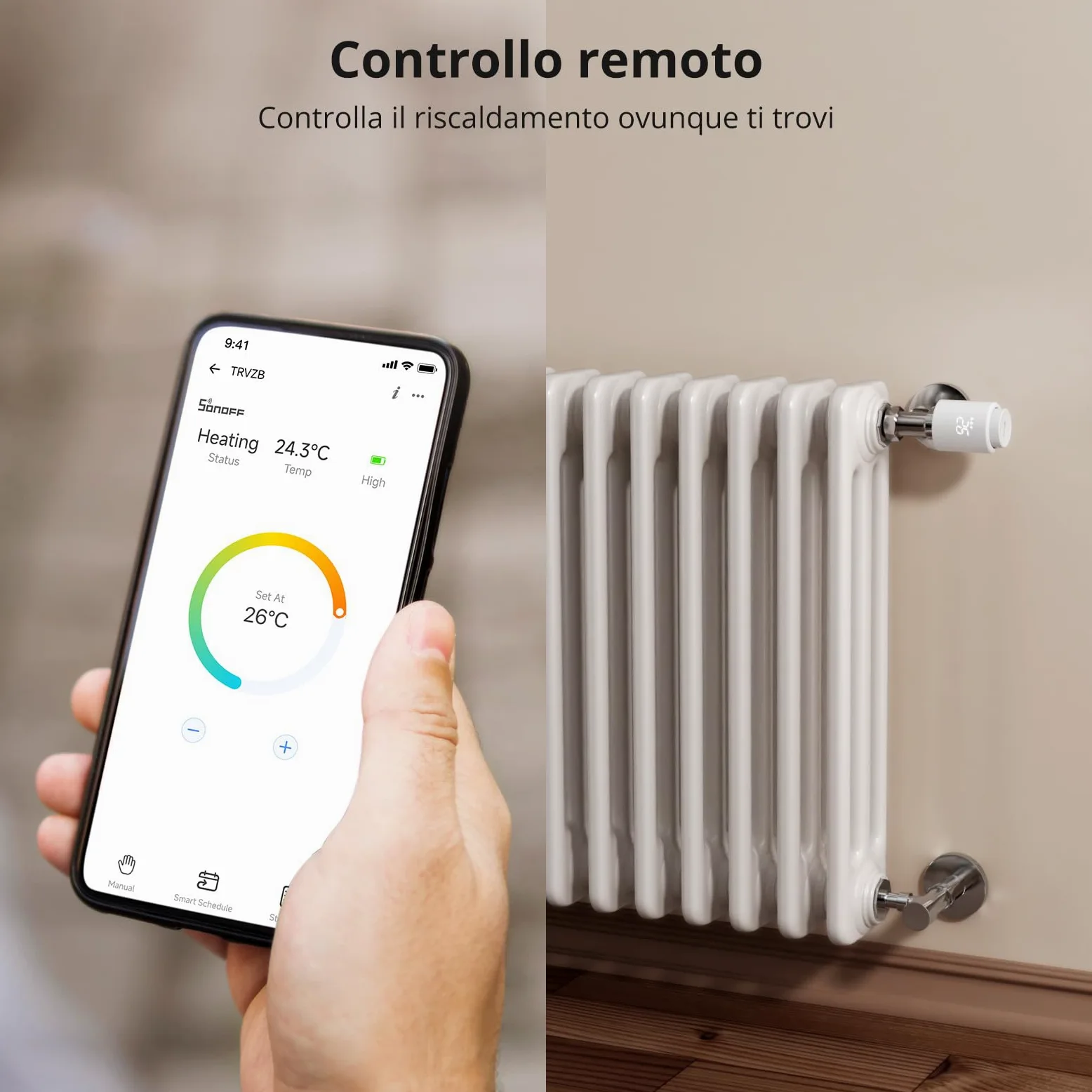 SONOFF Termostato da Radiatore TRVZB 4 Pezzi, Valvola Termostatica Intelligente, per Riscaldamento Intelligente con Funzione App, Richiede Hub Zigbee 3.0, Compatibile co Amazon Alexa/Home Assistant