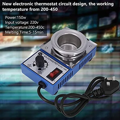 220 V 150 W Solder Pot Saldatura Dissaldante Bagno 50mm ST-21C 450 Gradi Max Tin Forno di fusione termoregolazione Saldatura Dissaldante Bagno