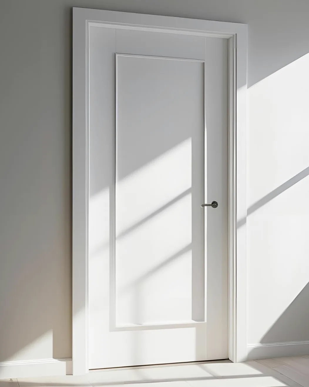 Coprifilo in Abete, Mostrine per Porte Interne in abete - 5 Pezzi - Senza Ala, Bianco - Coprifilo lunghezza 2,25mt.