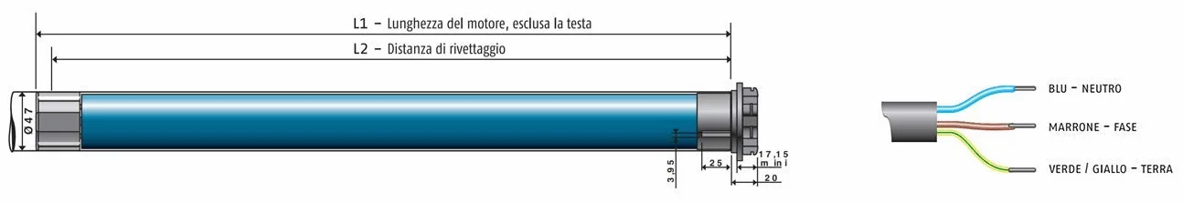ALTUS RTS motore radio per tapparelle e tende da sole (POTENZA 15/17 1039438)