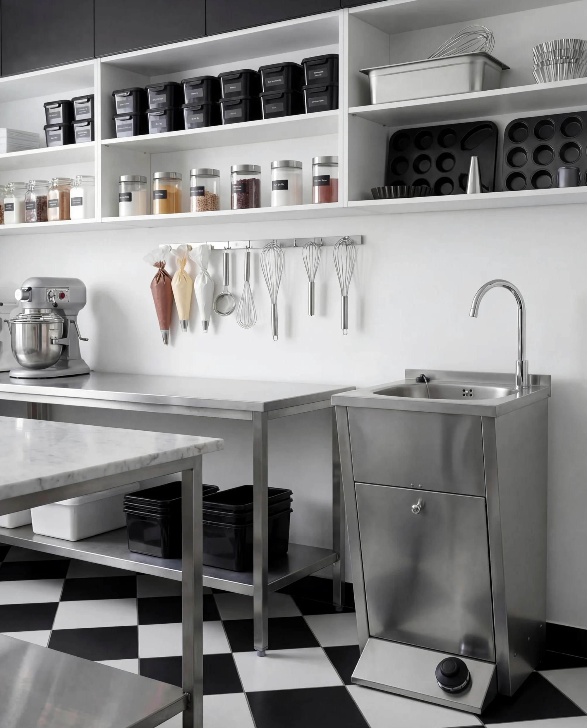 Express Water Silver, Lavandino Lavabo Lavello, Portatile Autonomo Trasportabile, con Serbatoio d'Acqua, in Acciaio Inox, con Comando a Pedale, Certificato per ASL, per Negozi e Studi Medici