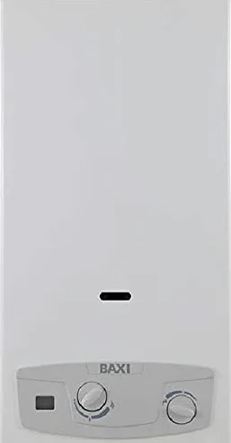 Baxi ACQUAPROJET 14i Blue - Scaldabagno a Gas Metano 14 Lt/min, Camera Aperta Tiraggio Naturale