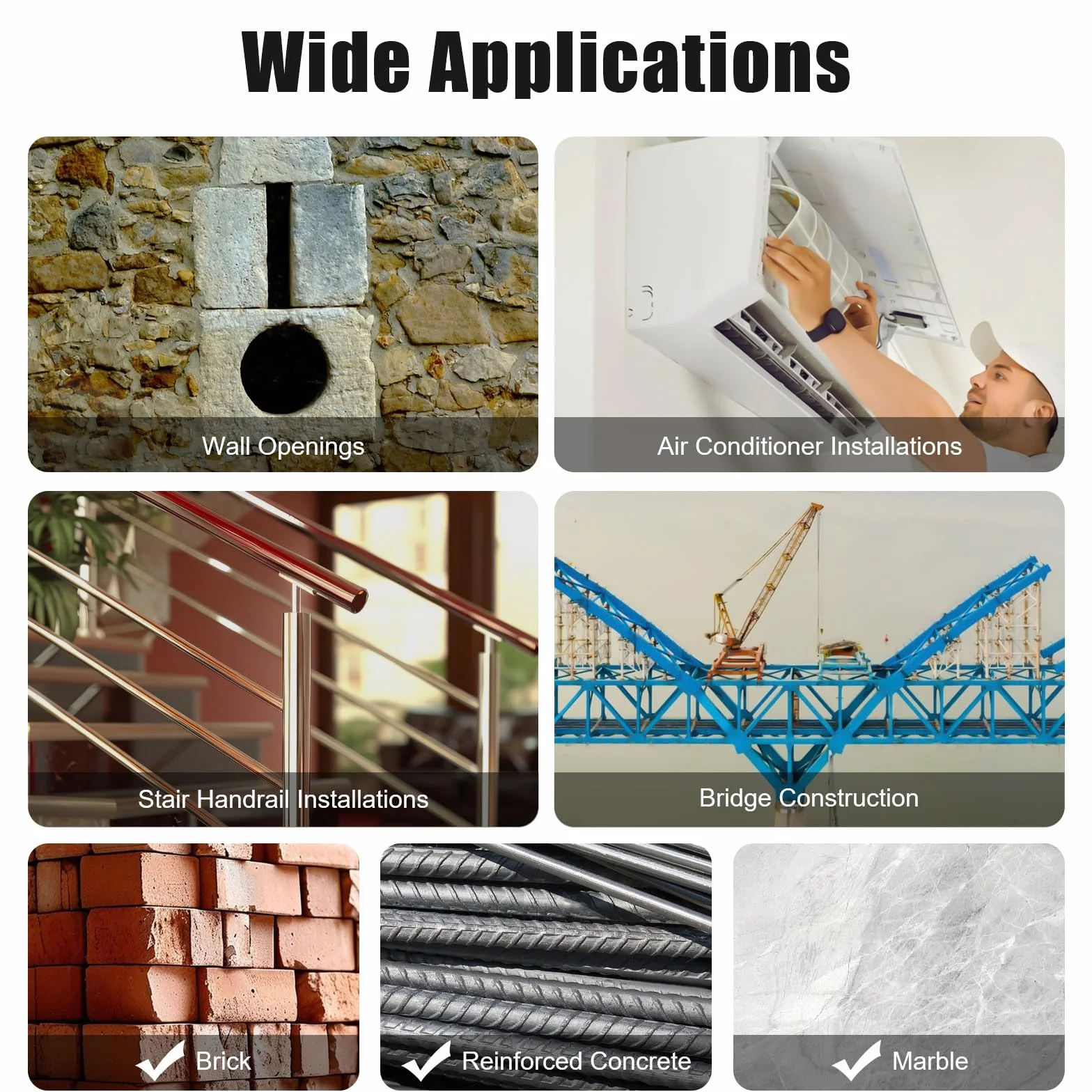 Trapano a nucleo a secco a umido fino a 180 mm Masonry con supporto per foratura di cemento armato, mattoni, marmo, 2200 W