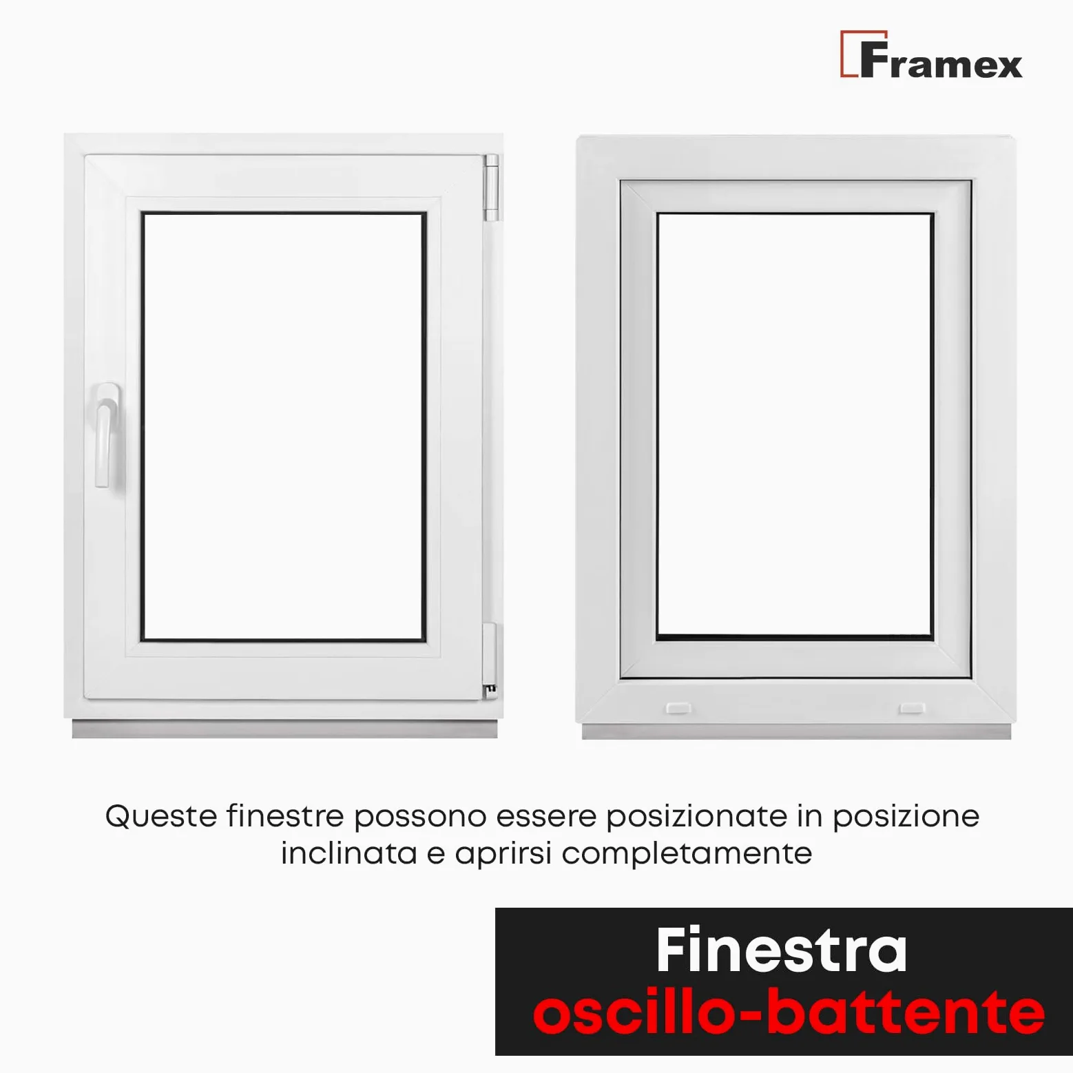 Finestra per Cantina, Piccola Finestra, Bianca, Larghezza x Altezza: 50 x 50 cm (500 x 500 mm), Triplo Vetri (32 mm), Anta-Ribalta, Girevole DIN Destra – Premium