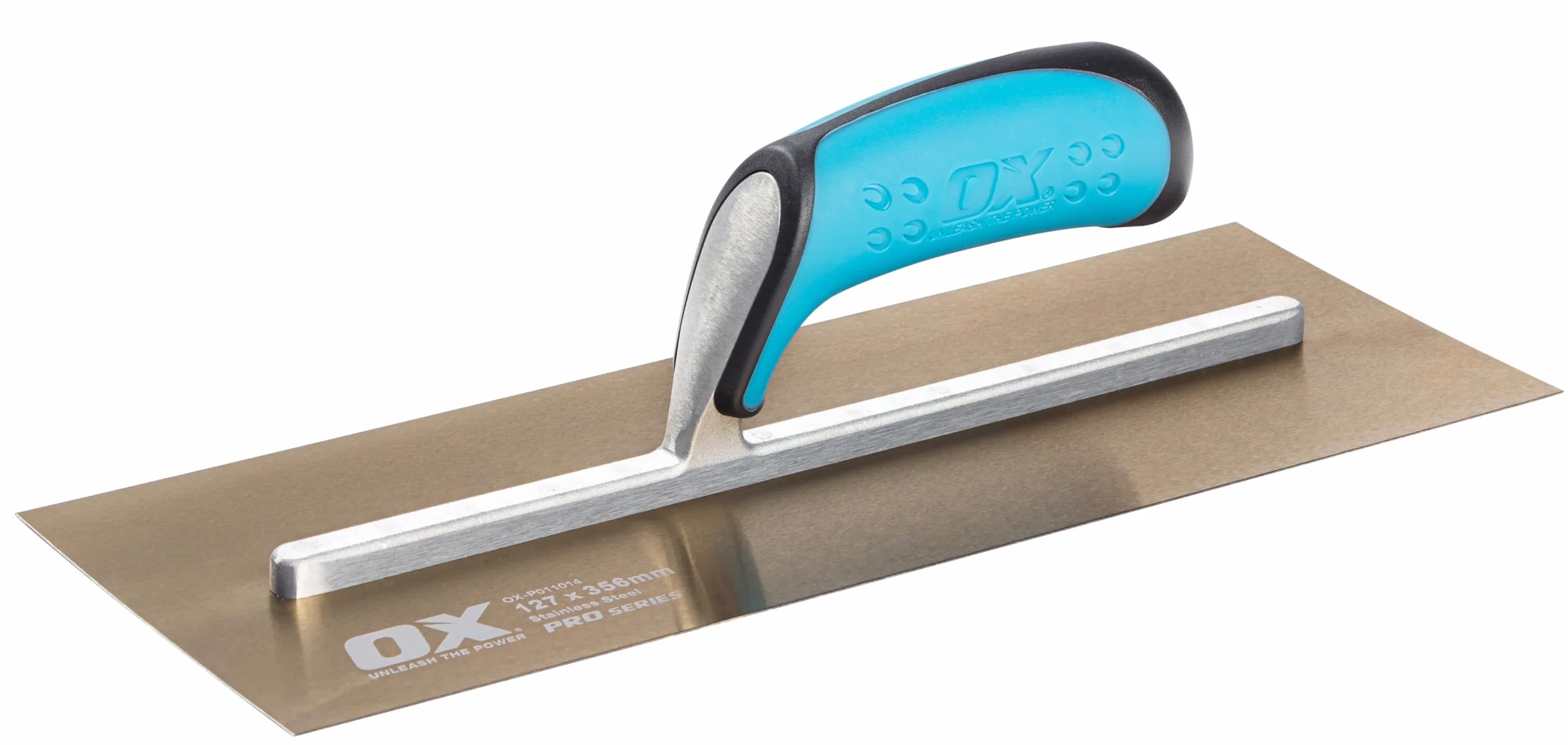 OX Pro - Cazzuola in acciaio INOX per intonacatori, 127 x 356 mm