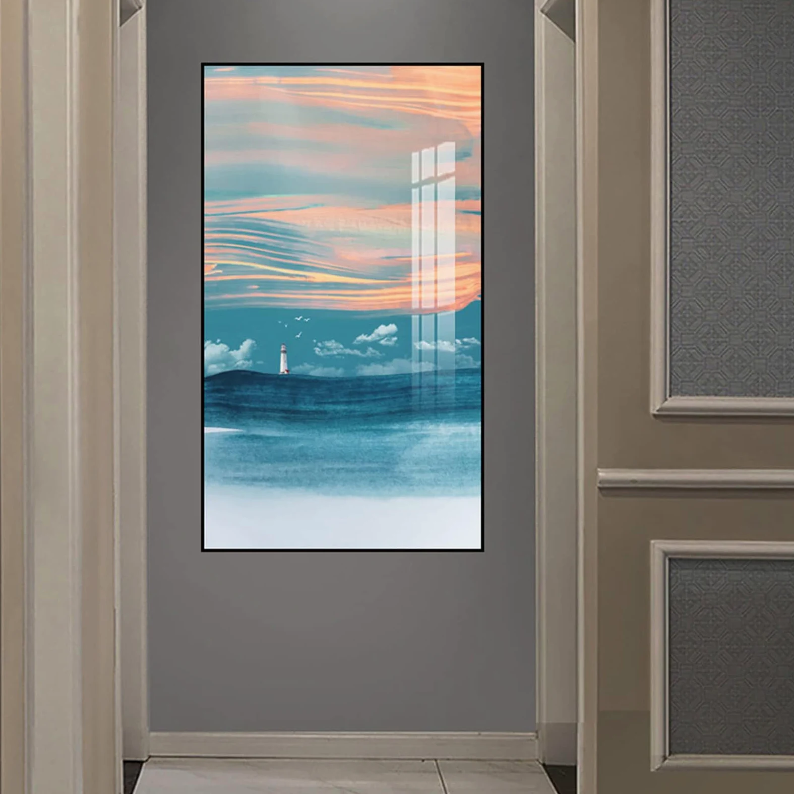 Copertura Quadro Elettrico - Decorativa Nascondi Contatore - Quadri Copri Contatori Elettrici da Parete - Protezione Affidabile per Il Tuo Quadro Elettrico,Black (d),50×70cm
