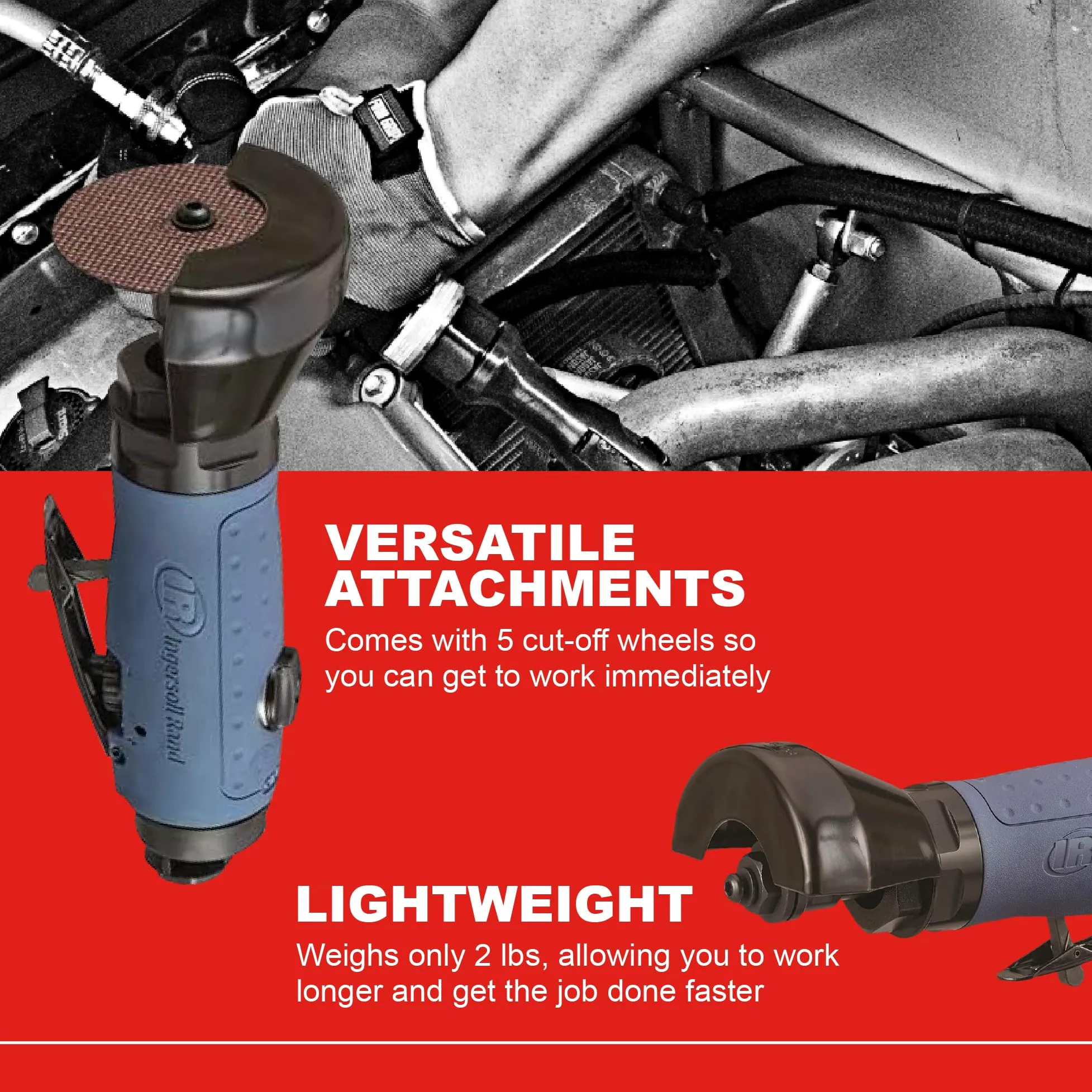 Ingersoll Rand Troncatrice 426, da 3” (75 mm), Silenziosa e Reversibile, Troncatrice per Metallo, Compatta e Leggera per Lavori Sicuri e Veloci