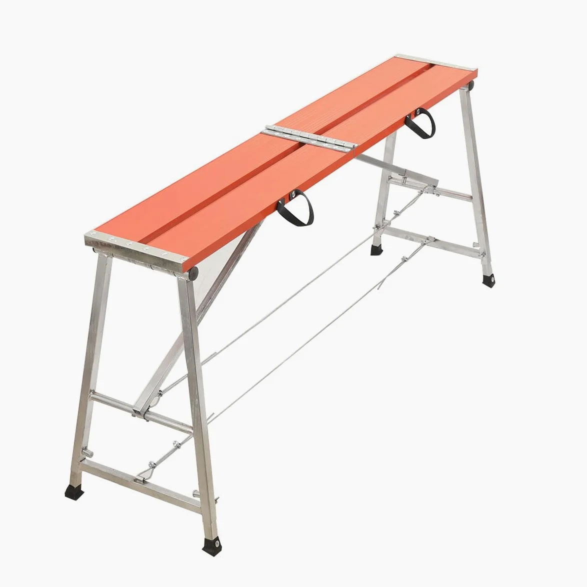 Piattaforma di Sicurezza Pieghevole in Alluminio, Piattaforma da Lavoro Regolabile 70-120cm, Carico 300kg, Antiscivolo, Ideale per Impalcatura e Uso Domestico o Professionale