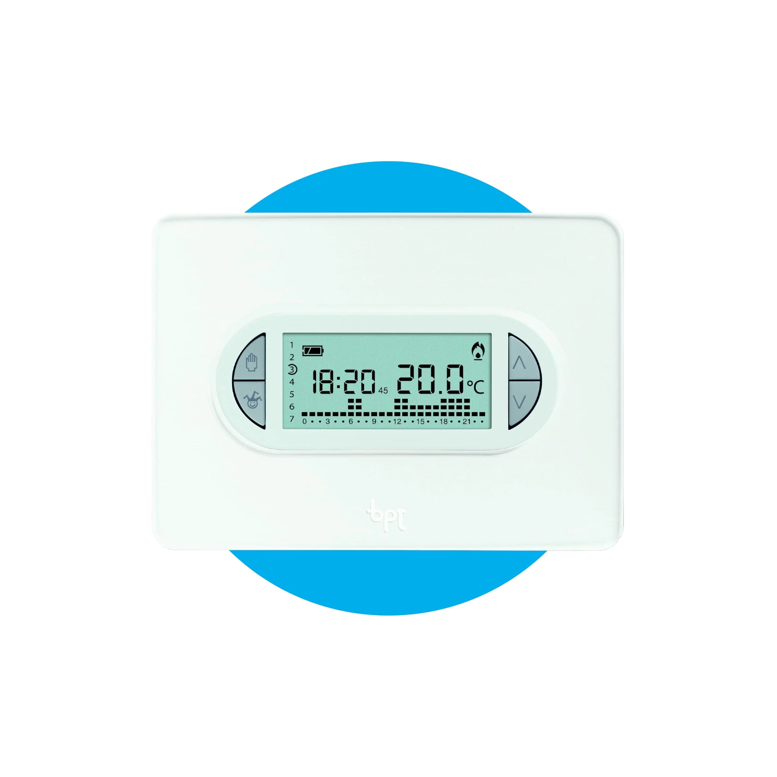 CAME Cronotermostato TH/450 digitale settimanale da parete a batterie ministilo, due cover incluse, controllo della temperatura differenziale e proporzionale integrale per l'ottimizzazione dei consumi
