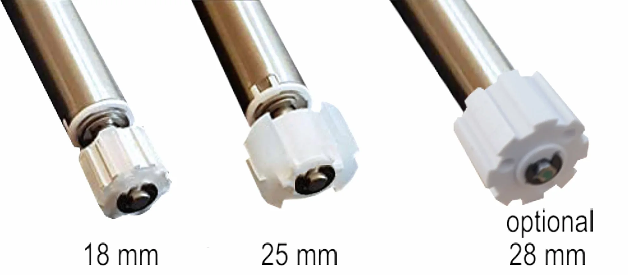 AKKU-Rohrmotor, elektronisch einstellbare Endlagen, 0,3 Nm mit Adapter für 18 u. 25 mm Rundwelle, Funkprotokoll BI (1 ST)