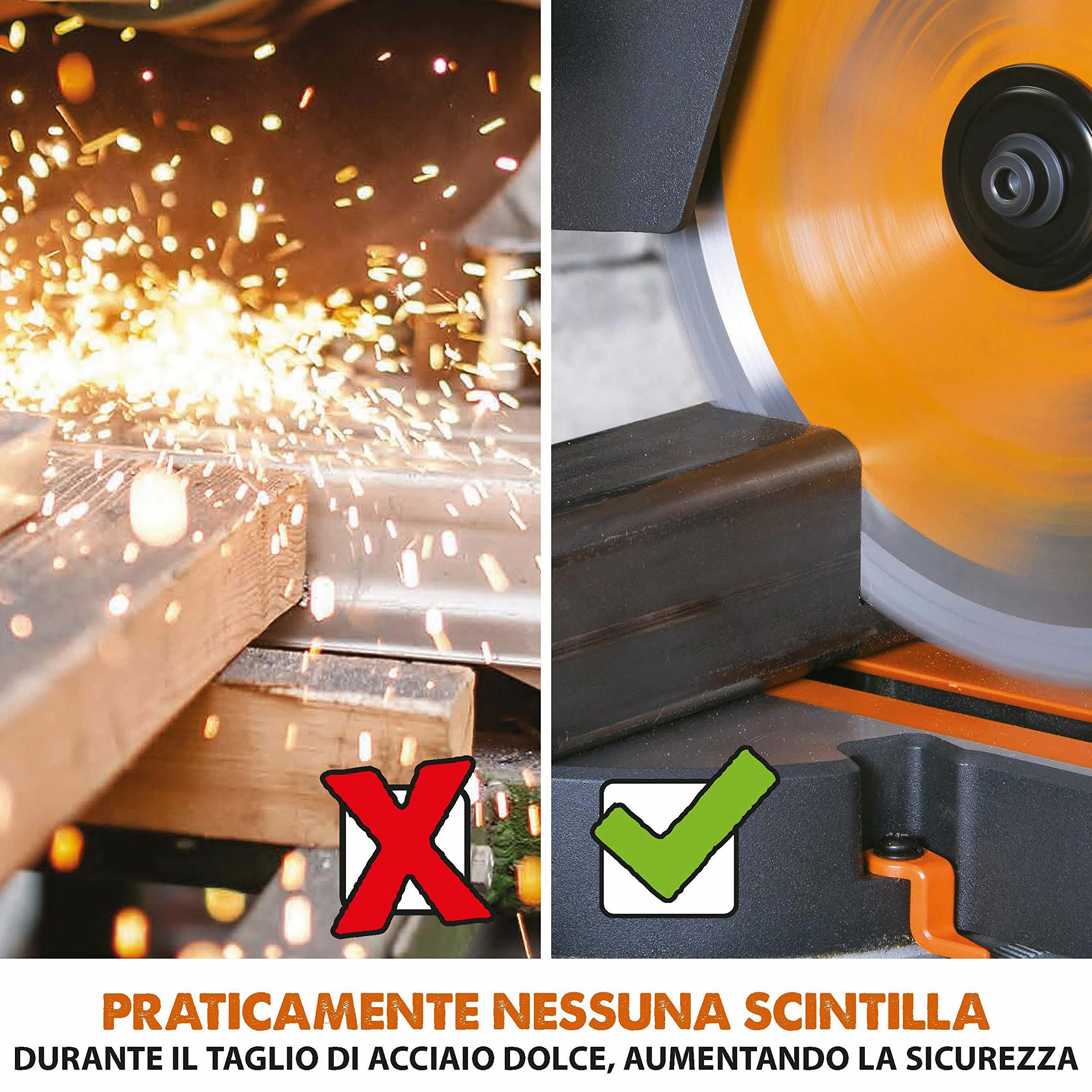 Evolution Power Tools 048-0032A R210SMS-300+ Troncatrice Radiale Scorrevole Multi-Materiale 210 mm con Pacchetto Plus, 230 V