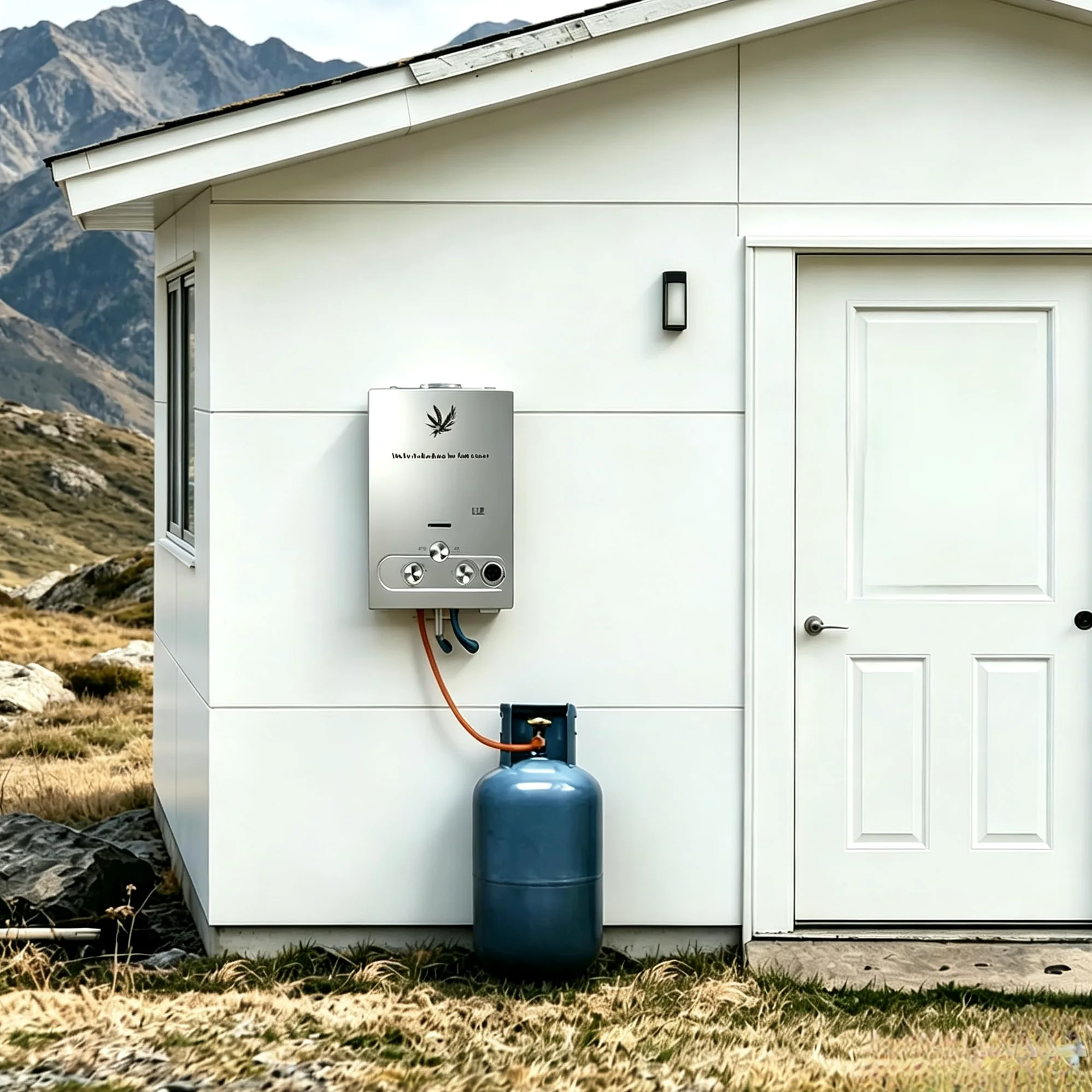 Scaldabagno a Gas GPL 18L, Scaldacqua a Gas GPL, Scaldacqua istantaneo, con Modalità Inverno ed Estate, Uscita Dell'acqua Calda 18 L/min (4.3 GPM), Caldaia a Gas da 36KW a senza Serbatoio(18L(bianco))