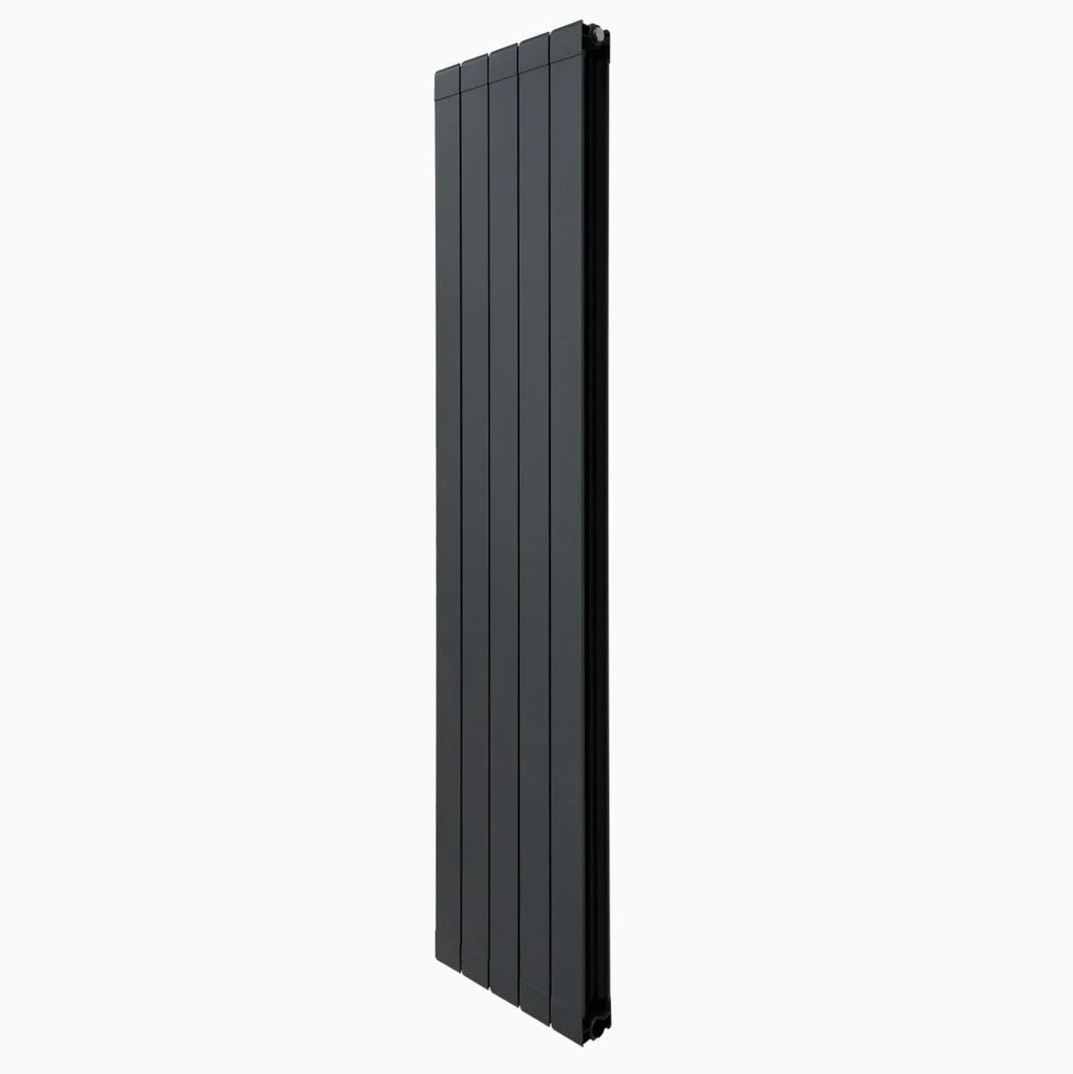 Radiatore di Design in Alluminio 1800mm x 395mm Verticale Doppio Pannello Piatto A Colonna Termosifone Moderno Leggero Grigio Antracite Spazzola Kit di Fissaggio Staffe Inclusi