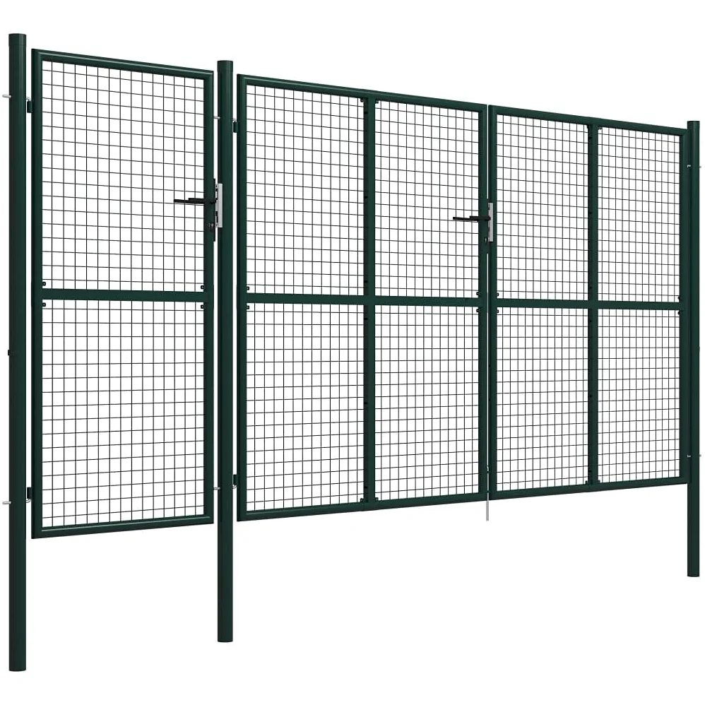 Gecheer Cancello per Giardino in Acciaio 400x200 cm Verde-Home