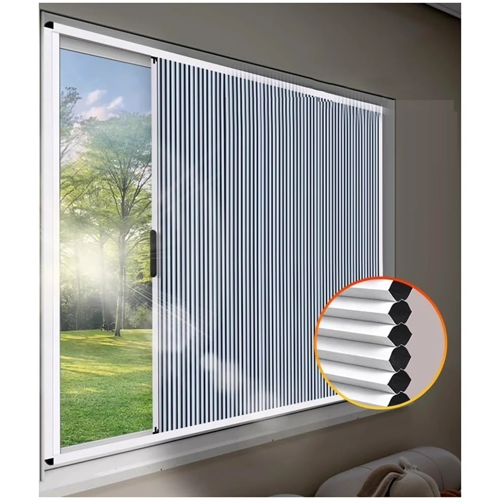 Finestre scorrevoli in Alluminio, Porte a Soffietto Pieghevoli, Divisorio per la Privacy(800x1200mm)