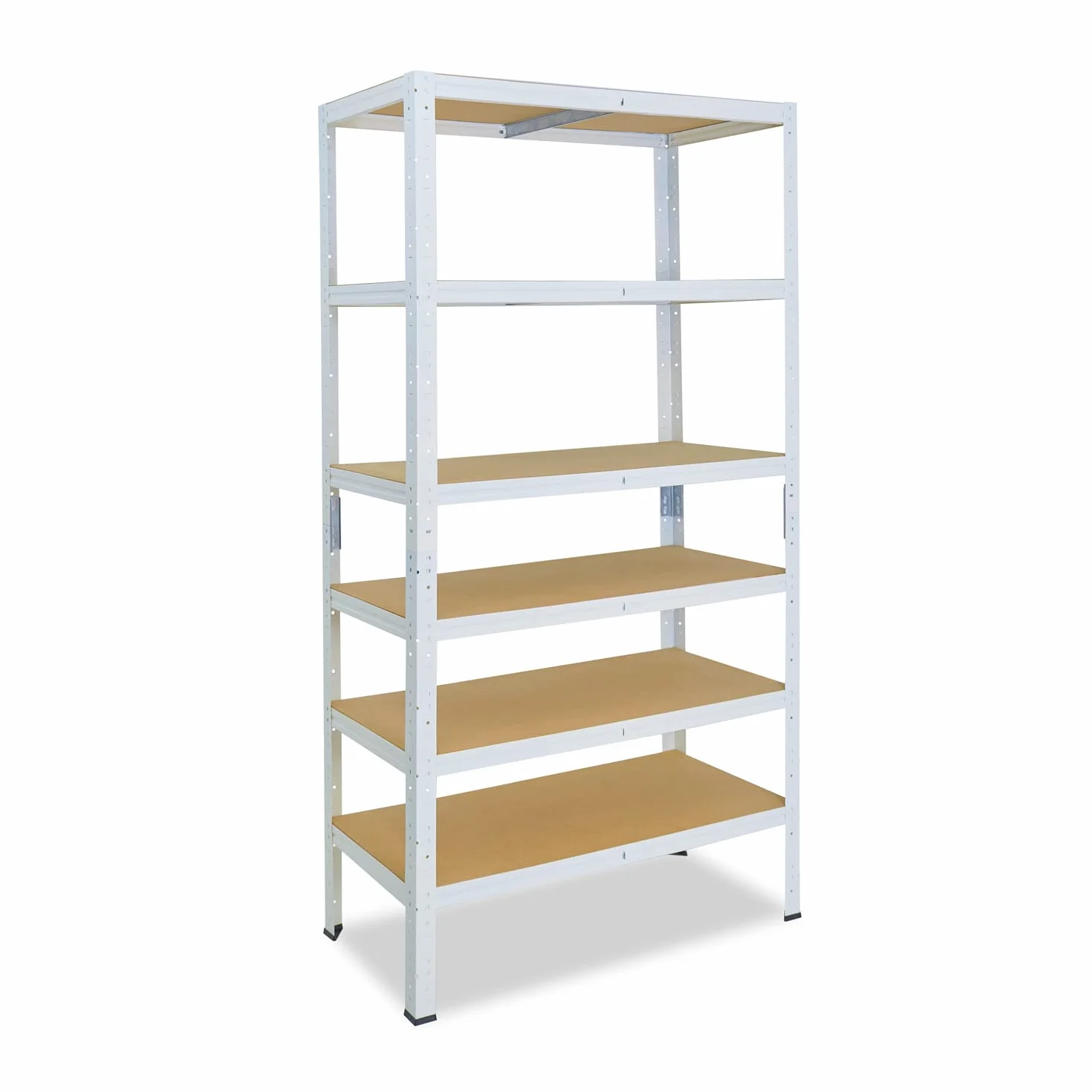 shelfplaza® 230x100x40cm HOME Scaffale metallo per carichi pesanti bianco con 6 ripiani con 145kg capacità di carico/Scaffali in metallo per garage come scaffali per ripostiglio o officina