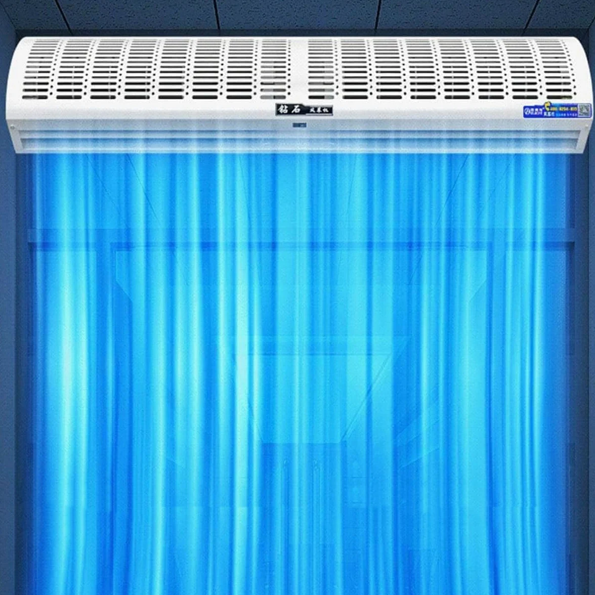 Barriera d'aria da interno commerciale da 60 cm a 150 cm per porta, finestra, sull'ingresso,Barriera aria ventilatore sopra la porta, potente vento naturale