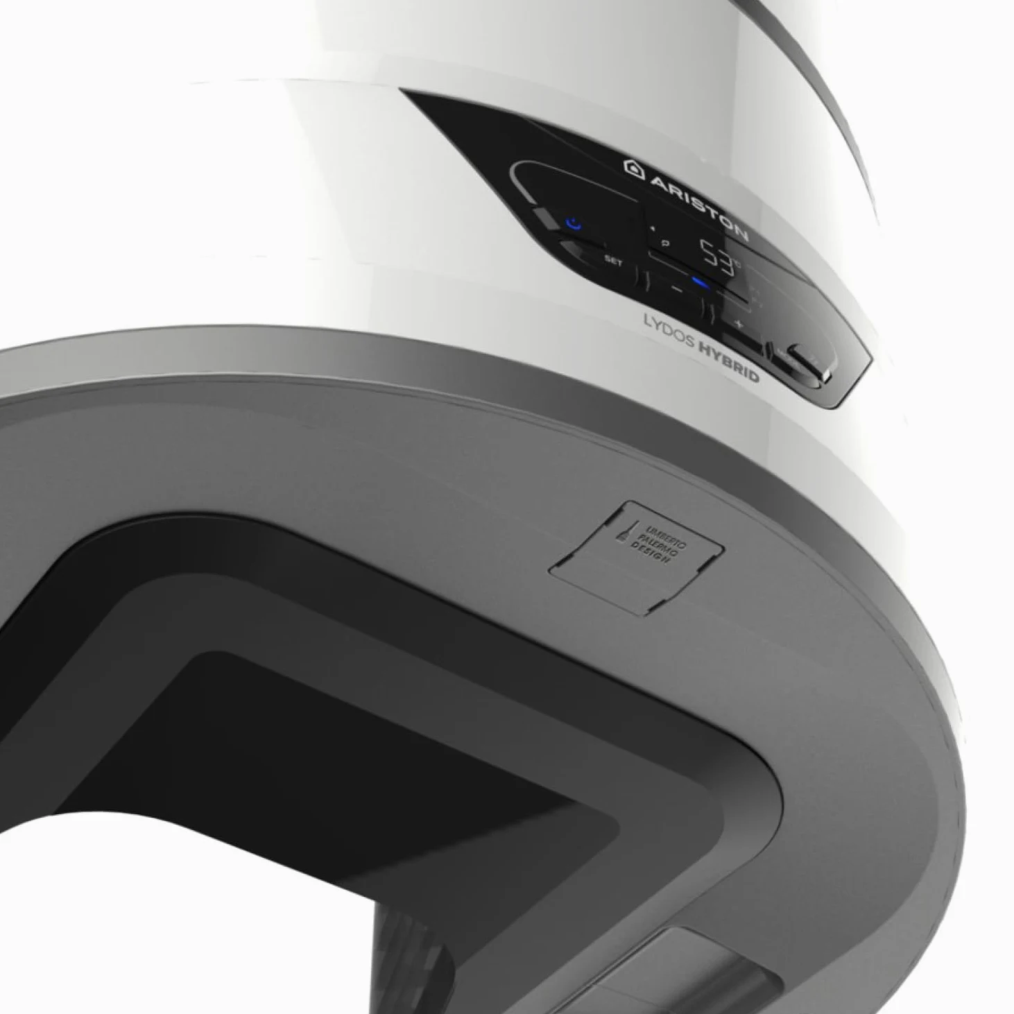 Ariston Lydos Hybrid-Wifi - Scaldabagno Elettrico 100 Litri Ibrido con Pompa di Calore, Verticale e Display LED ‎46,5x5,3x115,3 - Boiler Elettrico per Maggior Risparmio Classe A, Compatibile con Alexa