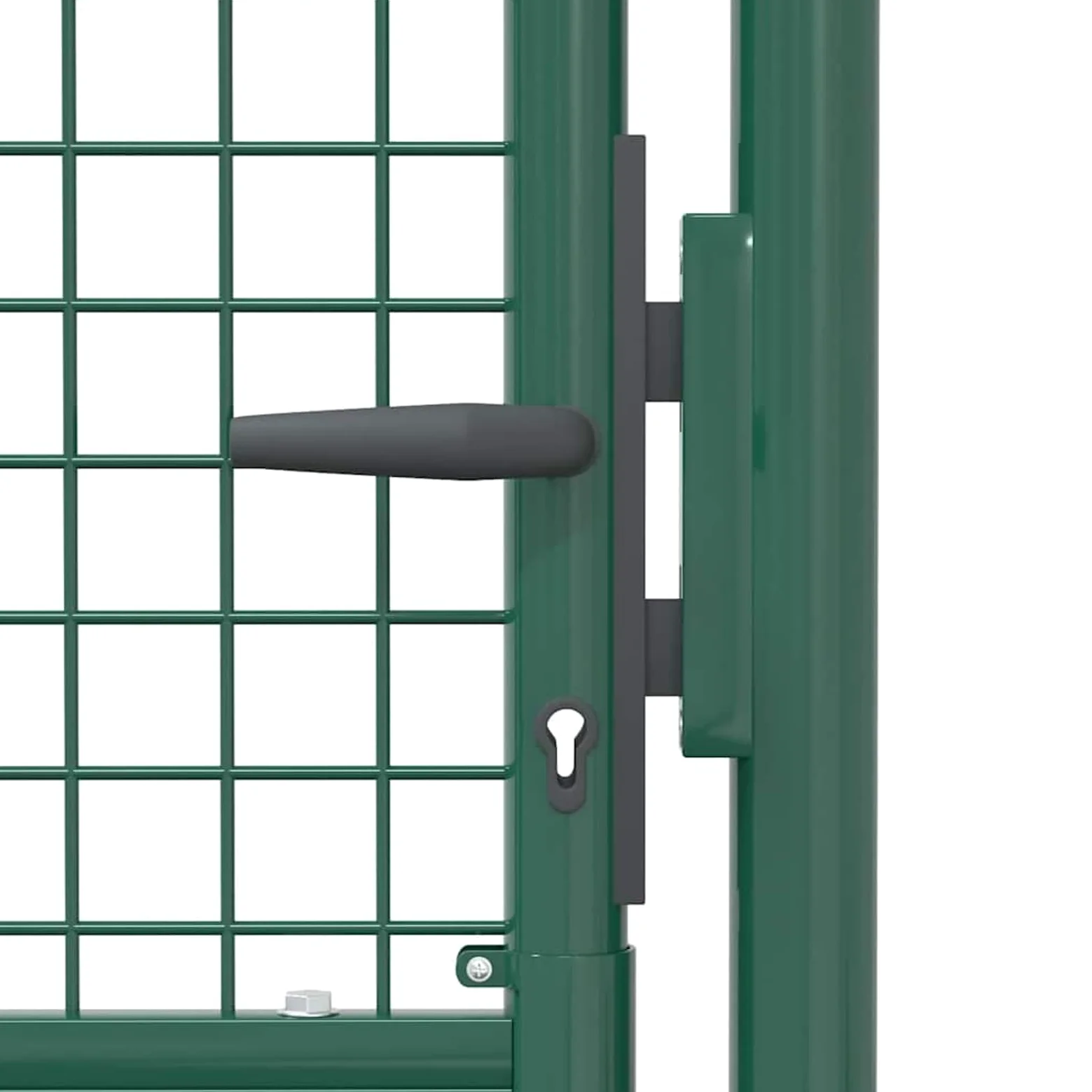 Gecheer Cancello,per Recinzione,da Giardino,Singolo,in Acciaio,Verde,100x250 cm,Cancello Singolo,Cancello da Giardino,Cancello Metallo,Cancello Acciaio,Cancello per Esterno