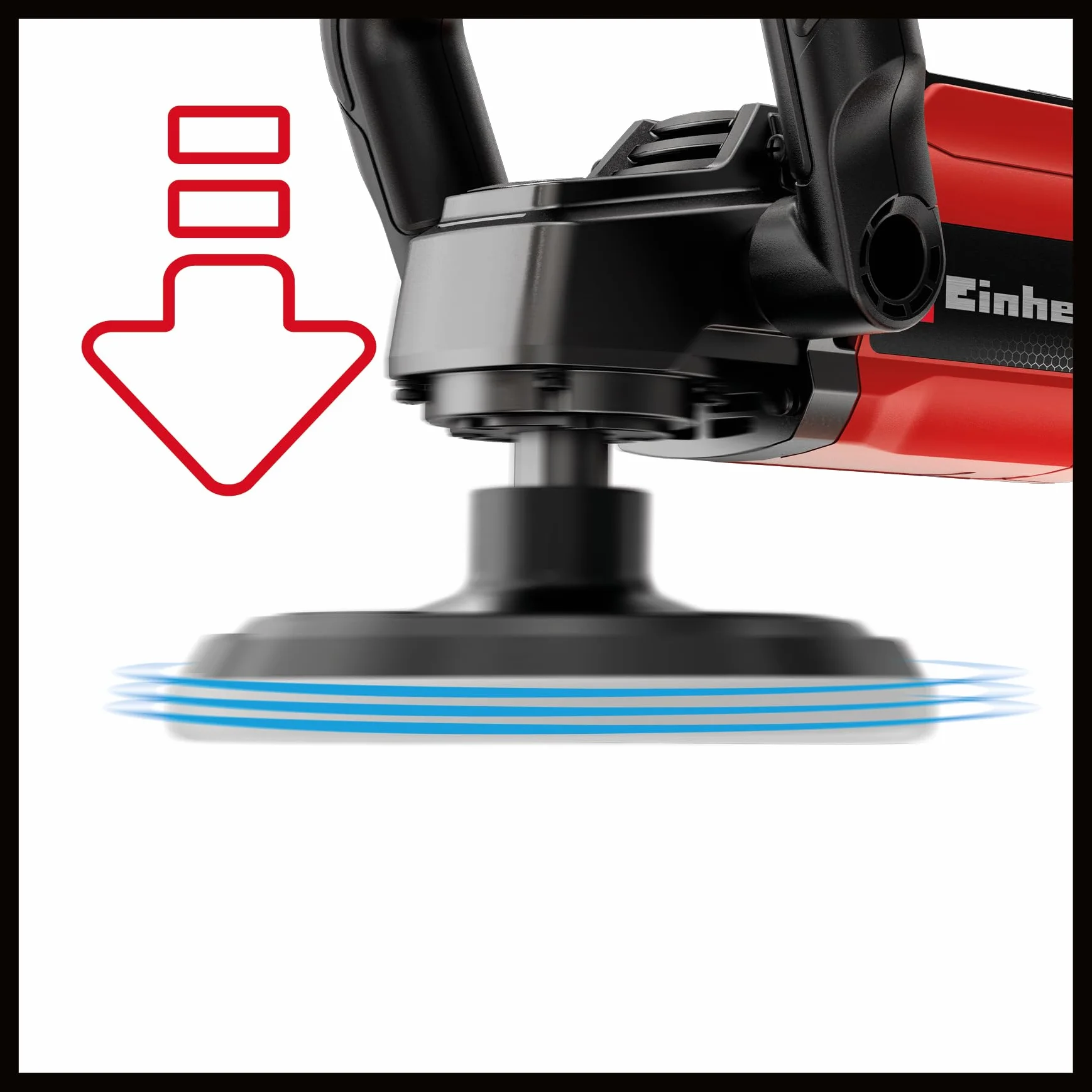 Einhell Lucidatrice e smerigliatrice CC-PO 1100/150 CE (1100 W, platorello levigatura Ø 150 mm, regol. elettronica giri 500 - 3.500 min-1, elettronica costante, fissaggio a strappo, accessori incl.)