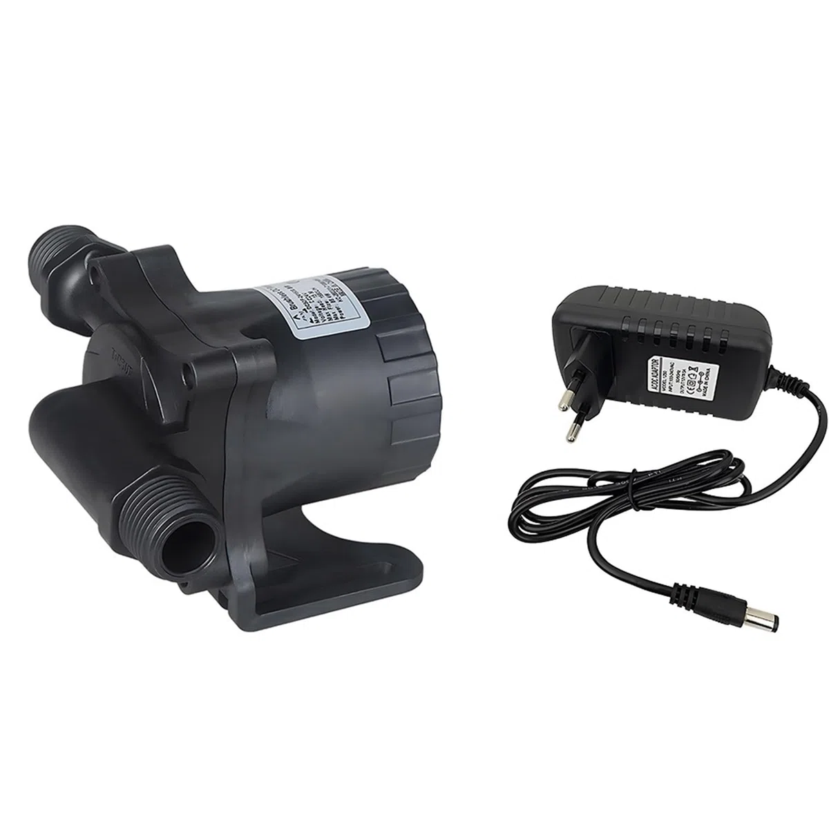 Pompa dell'acqua sommergibile silenziosa con motore brushless DC12/24V Piccola pompa booster portatile per irrigazione con adattatore IP68 (EU_24150AEU ADAPTER)