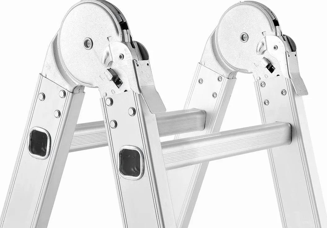 Scala telescopica in alluminio 3.98 MT Leggera 4x4 Multiuso Multifunzione Pieghevole a Libretto