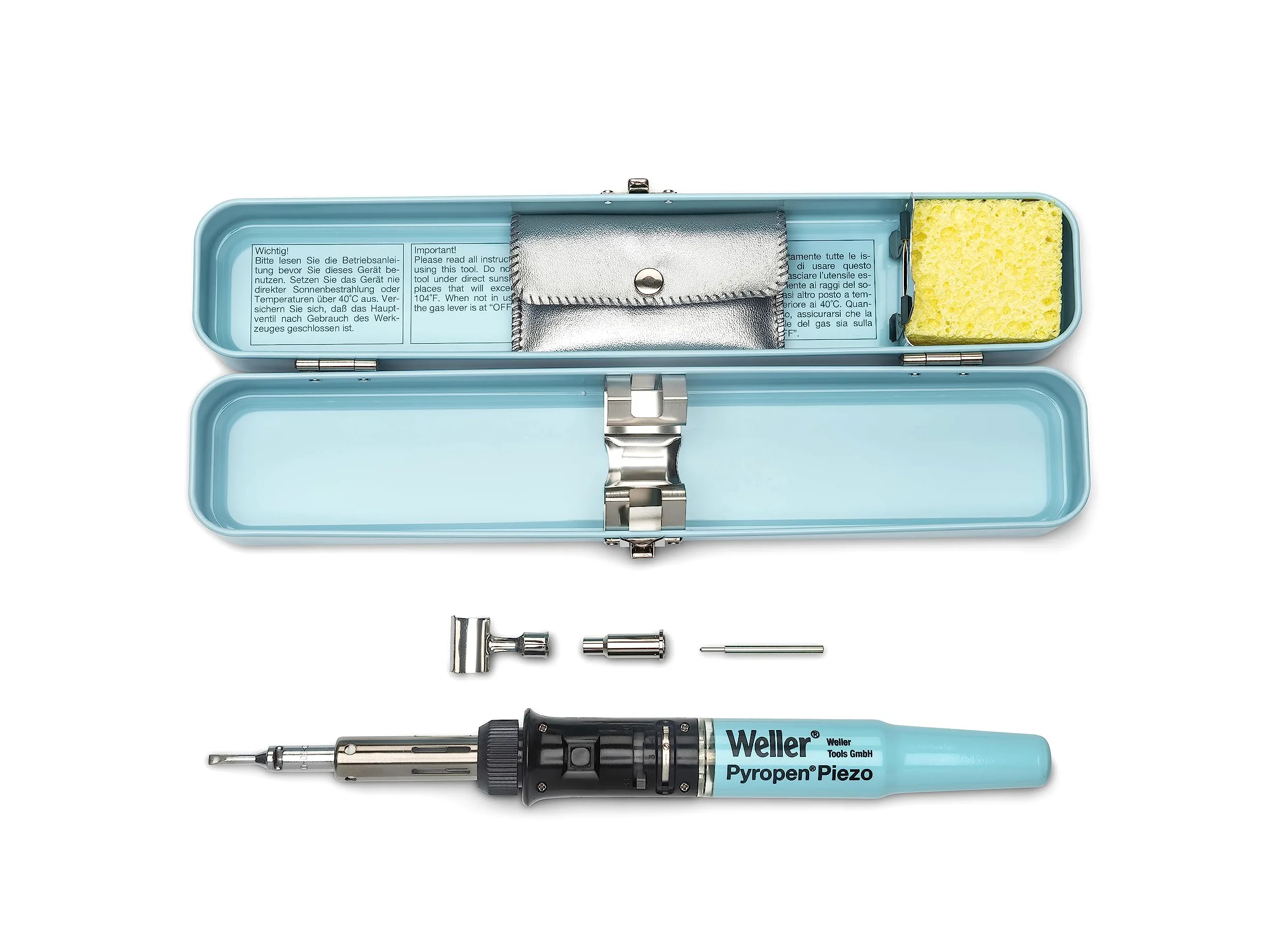 Saldatore a gas Weller Pyropen Piezo 650 °C 180 min + accenditore piezo T0051605899