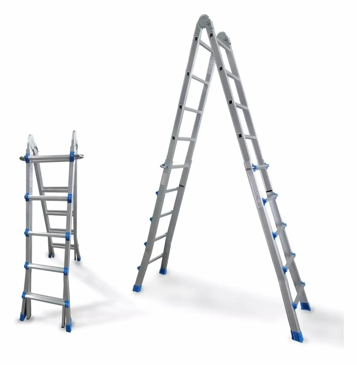 TREPPE Scala articolata pieghevole telescopica multifunzione alluminio 4 x 5 gradini 5,10 m