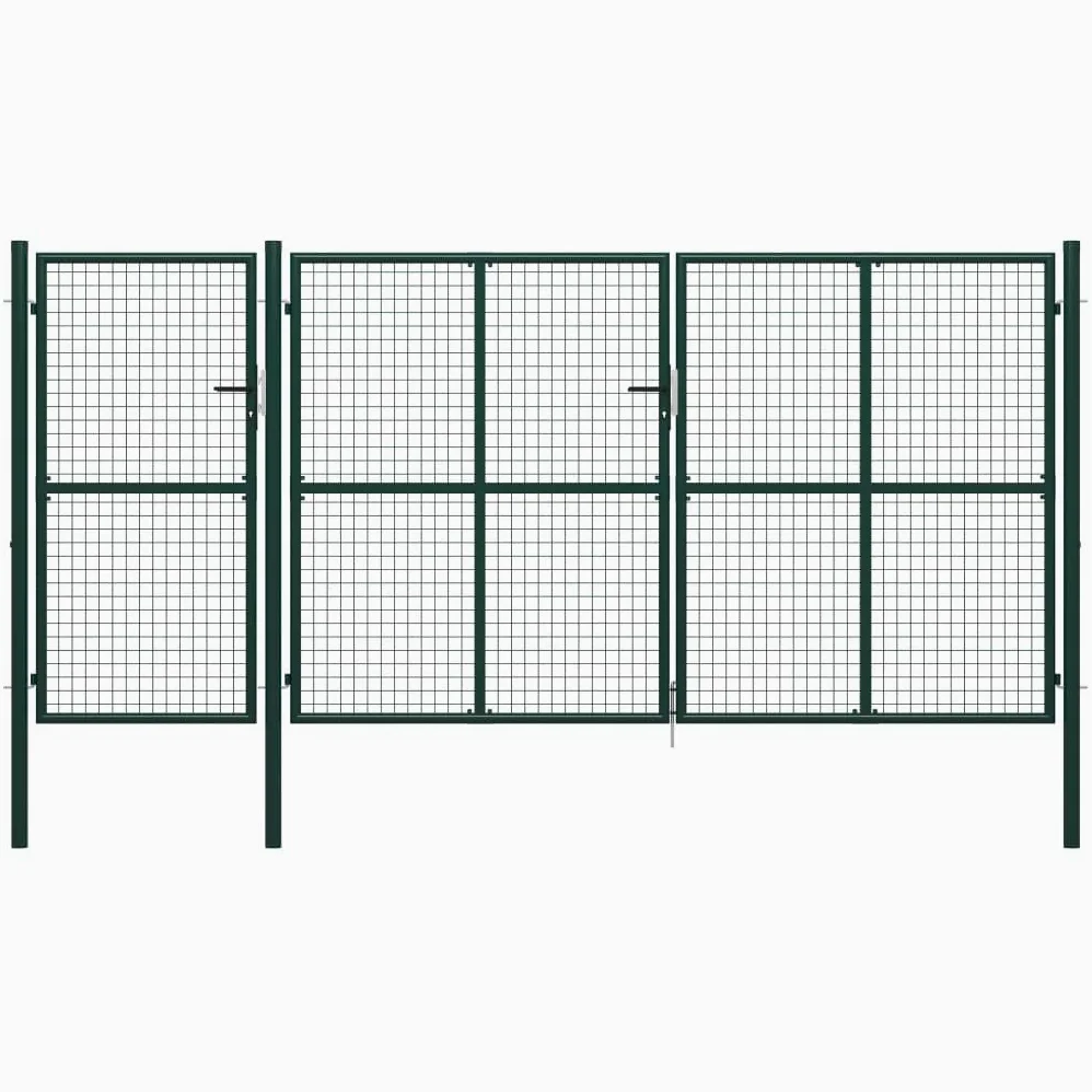 Gecheer Cancello per Giardino in Acciaio 400x200 cm Verde-Home