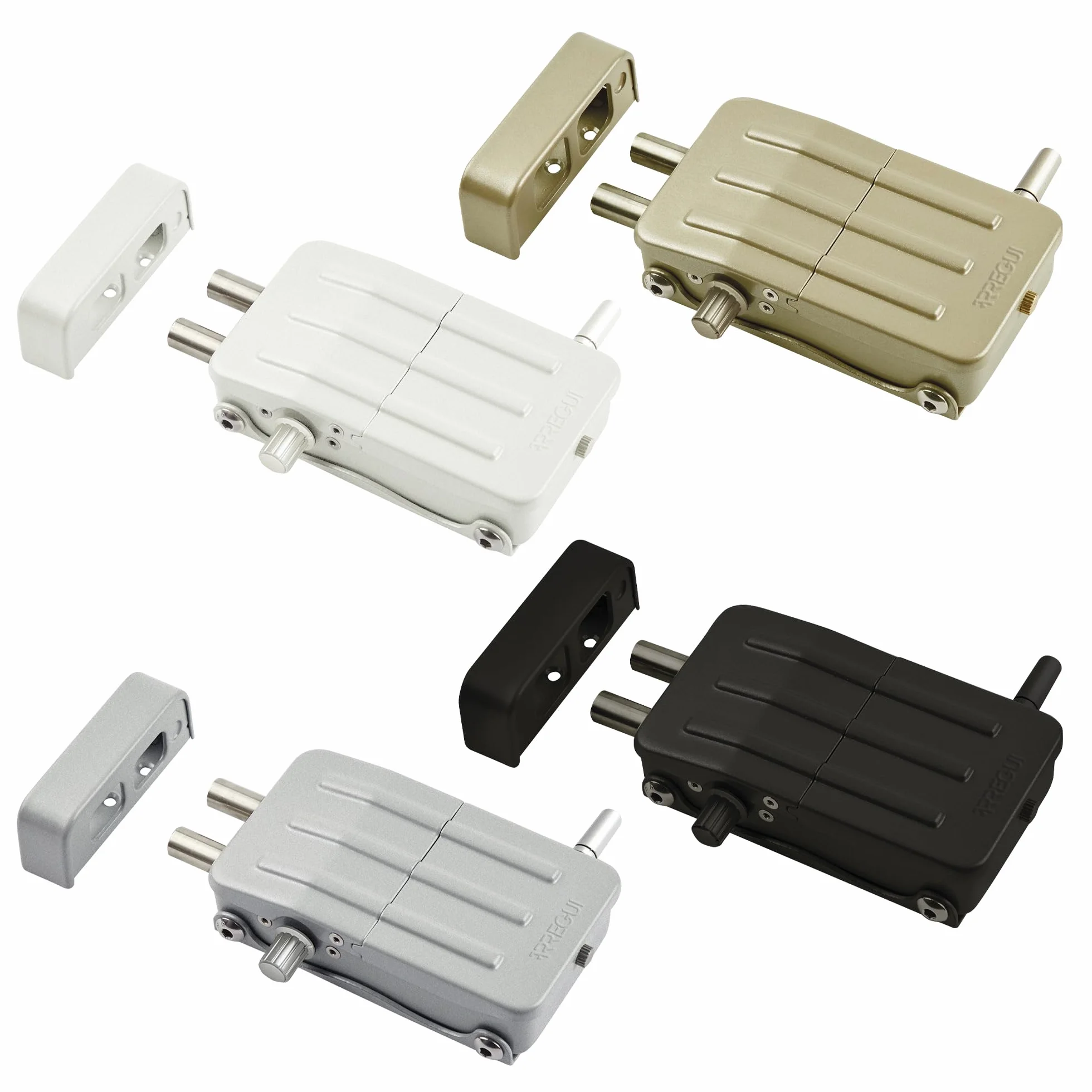 ARREGUI CI10P Serratura di Sicurezza Invisibile per Porta con 4 Telecomandi, Antifurto, Serratura Elettronica per Porta, Serratura Wireless, Catenaccio Interno, argento